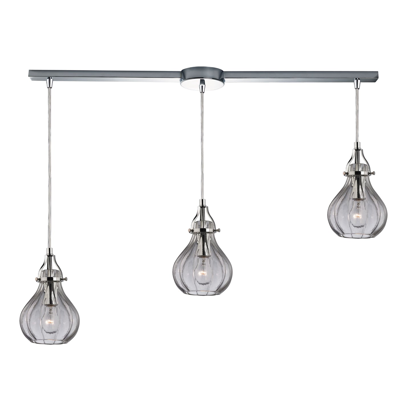 Danica 36'' Wide 3-Light Slim Linear Pendant - Polished Chrome