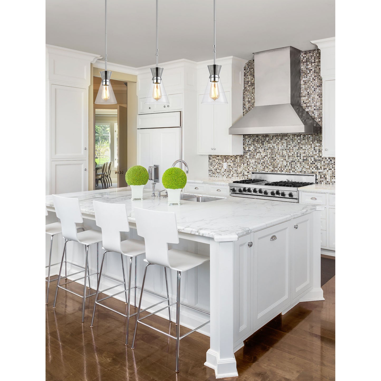 Modley 6'' Wide 1-Light Mini Pendant - Polished Chrome