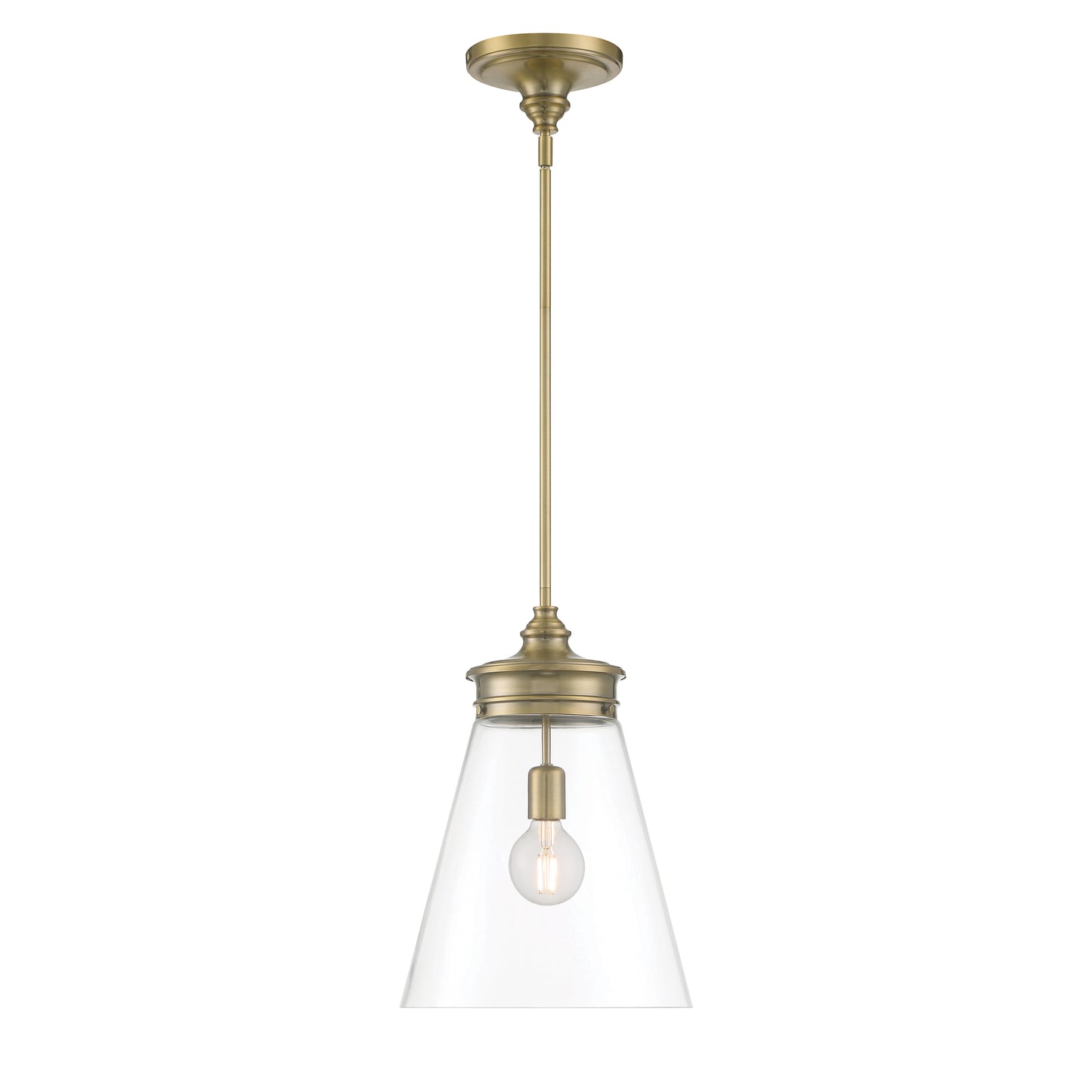 Emma 12'' Wide 1-Light Pendant - Antique Brass