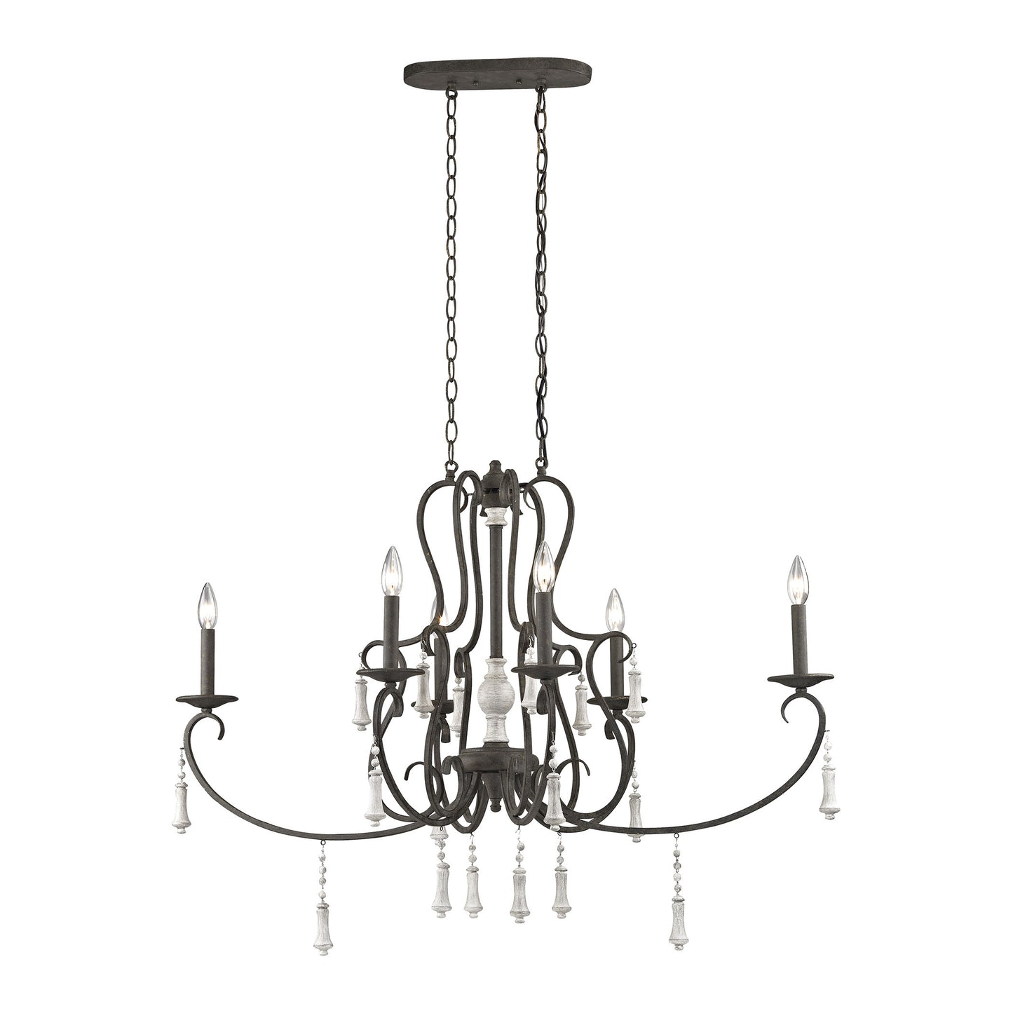 Porto Cristo 42'' Wide 6-Light Chandelier - Brown