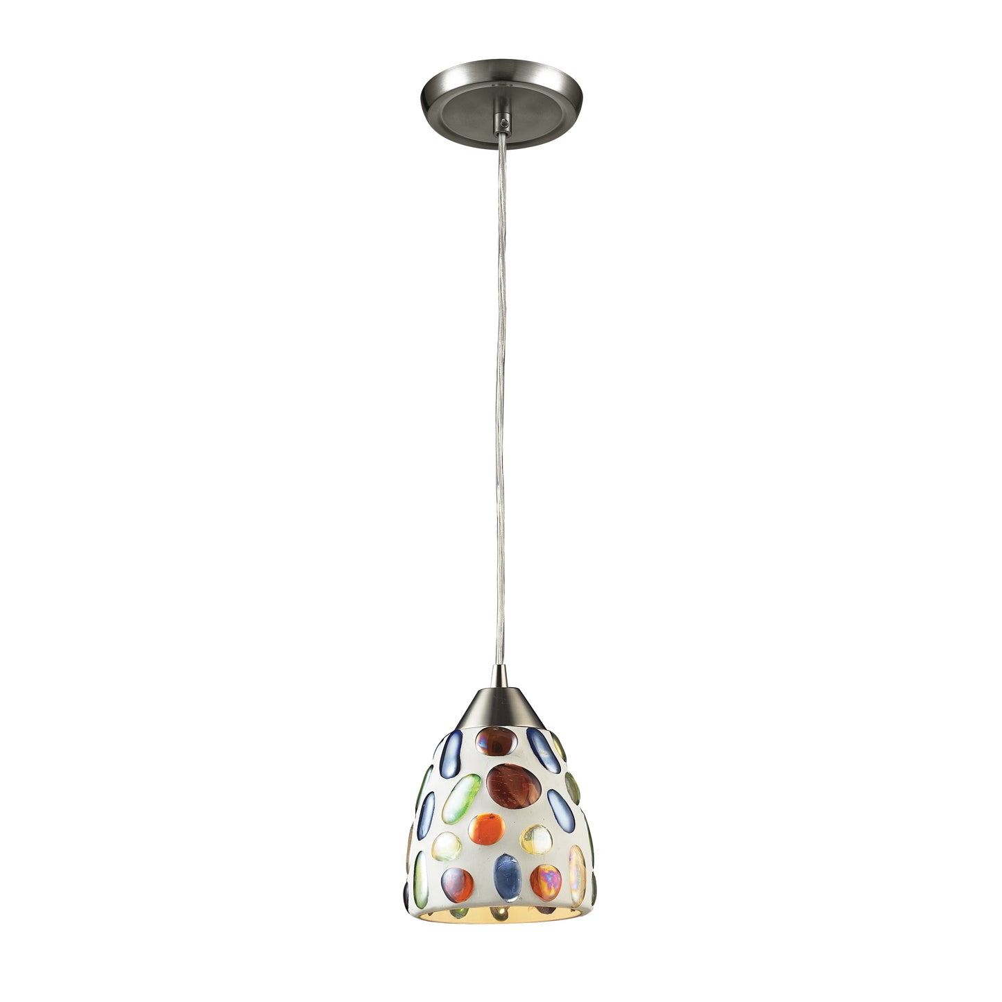 Gemstone 6'' Wide 1-Light Pendant - Satin Nickel