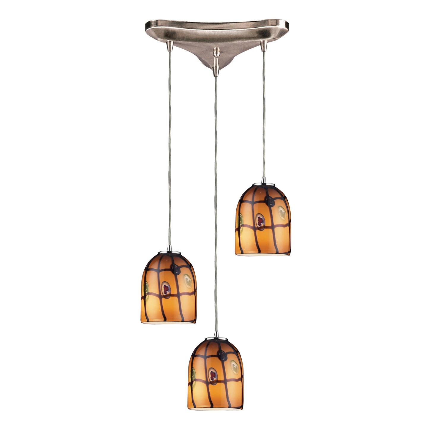 Rapture 10'' Wide 3-Light Pendant - Cinnamon
