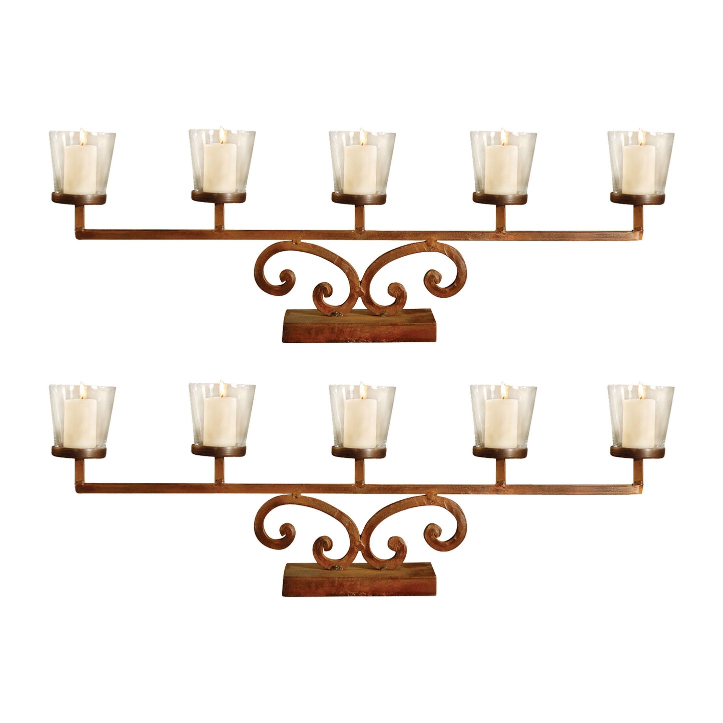 Prairie Votive Mantle Lighting - Set of 2