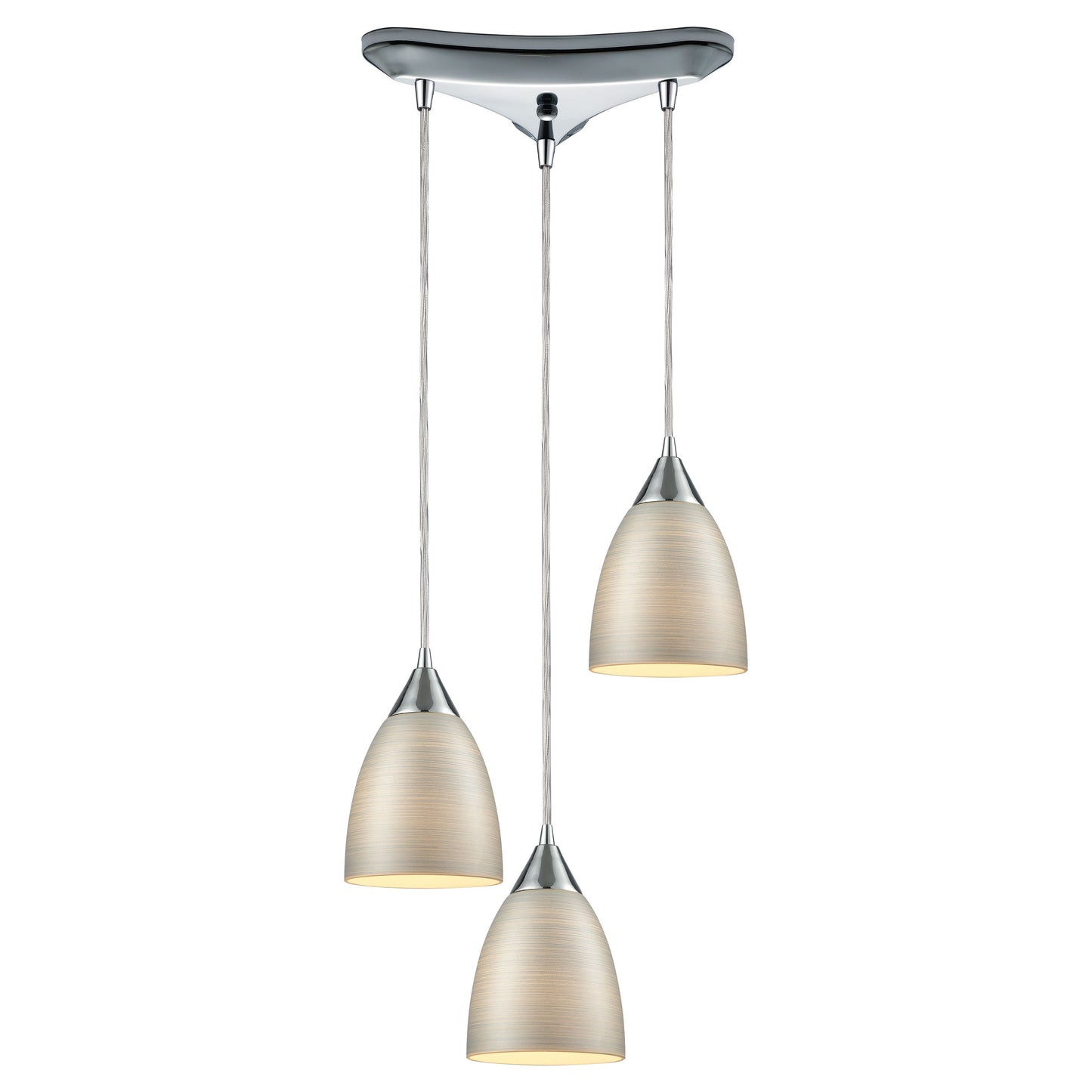Merida 10'' Wide 3-Light Multi Pendant - Polished Chrome