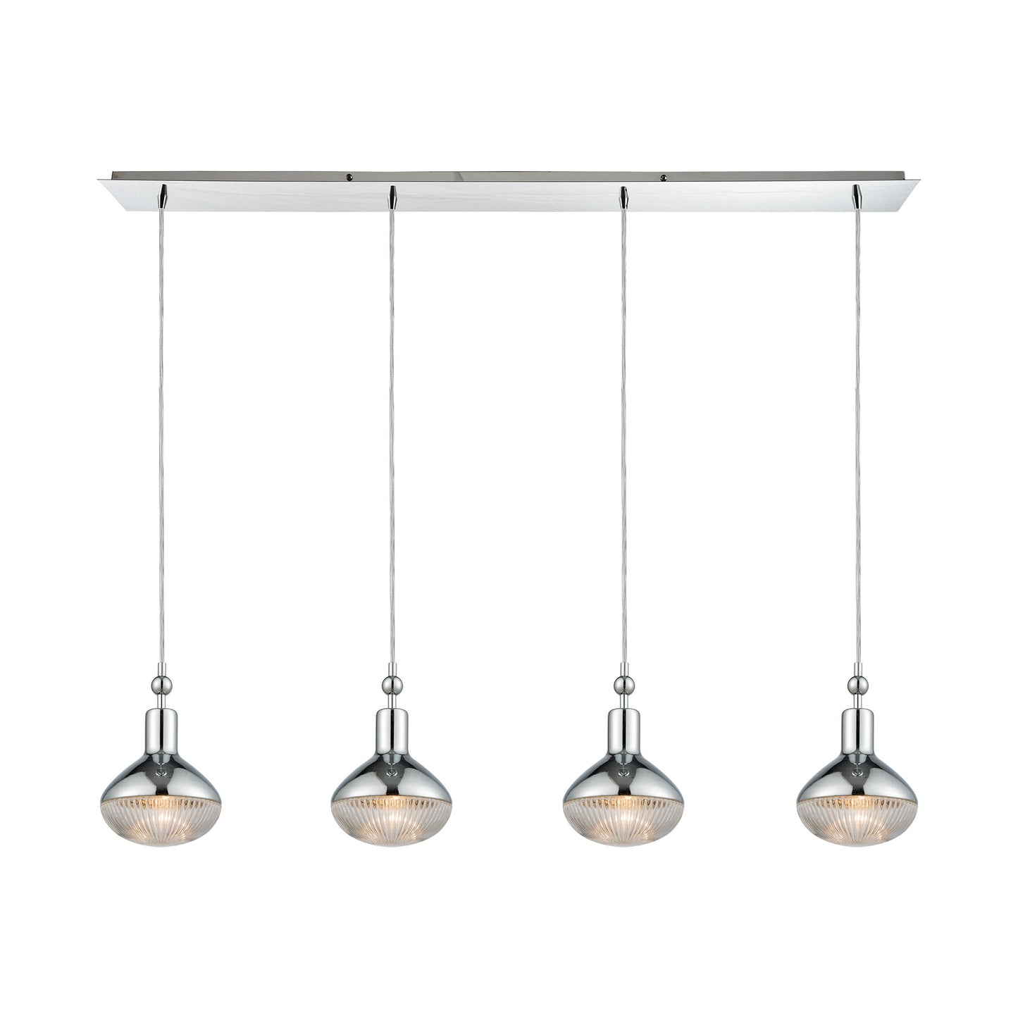 Ravette 46'' Wide 4-Light Linear Pendant - Polished Chrome