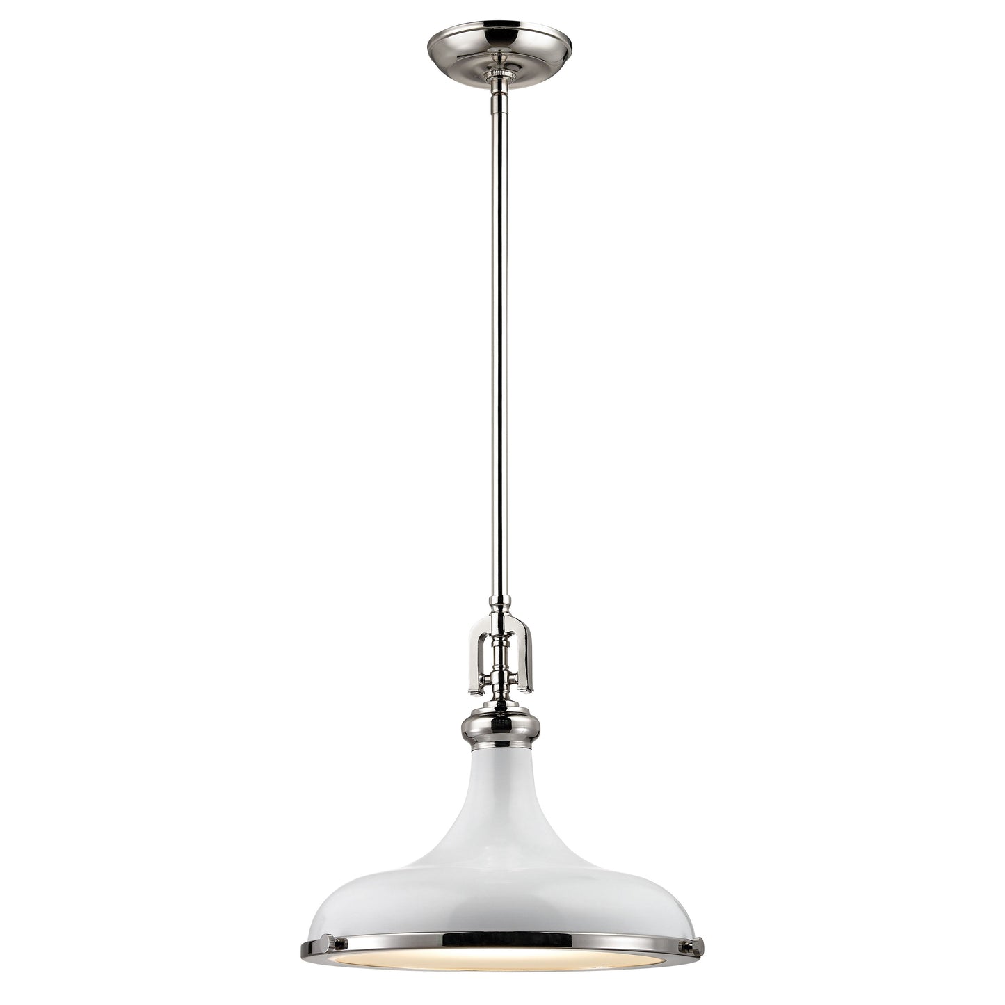Rutherford 15'' Wide 1-Light Pendant - Gloss White