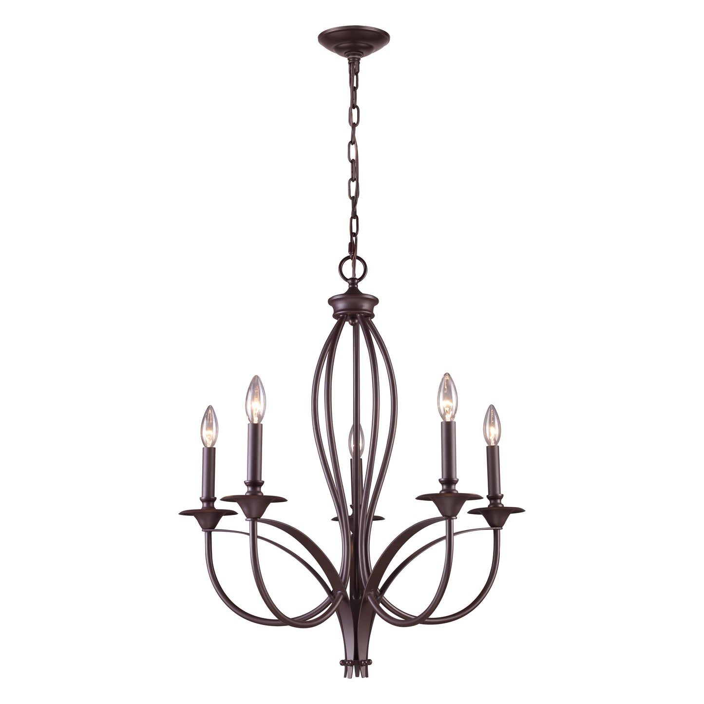 Medford 26'' Wide 5-Light Chandelier - Oiled Bronze