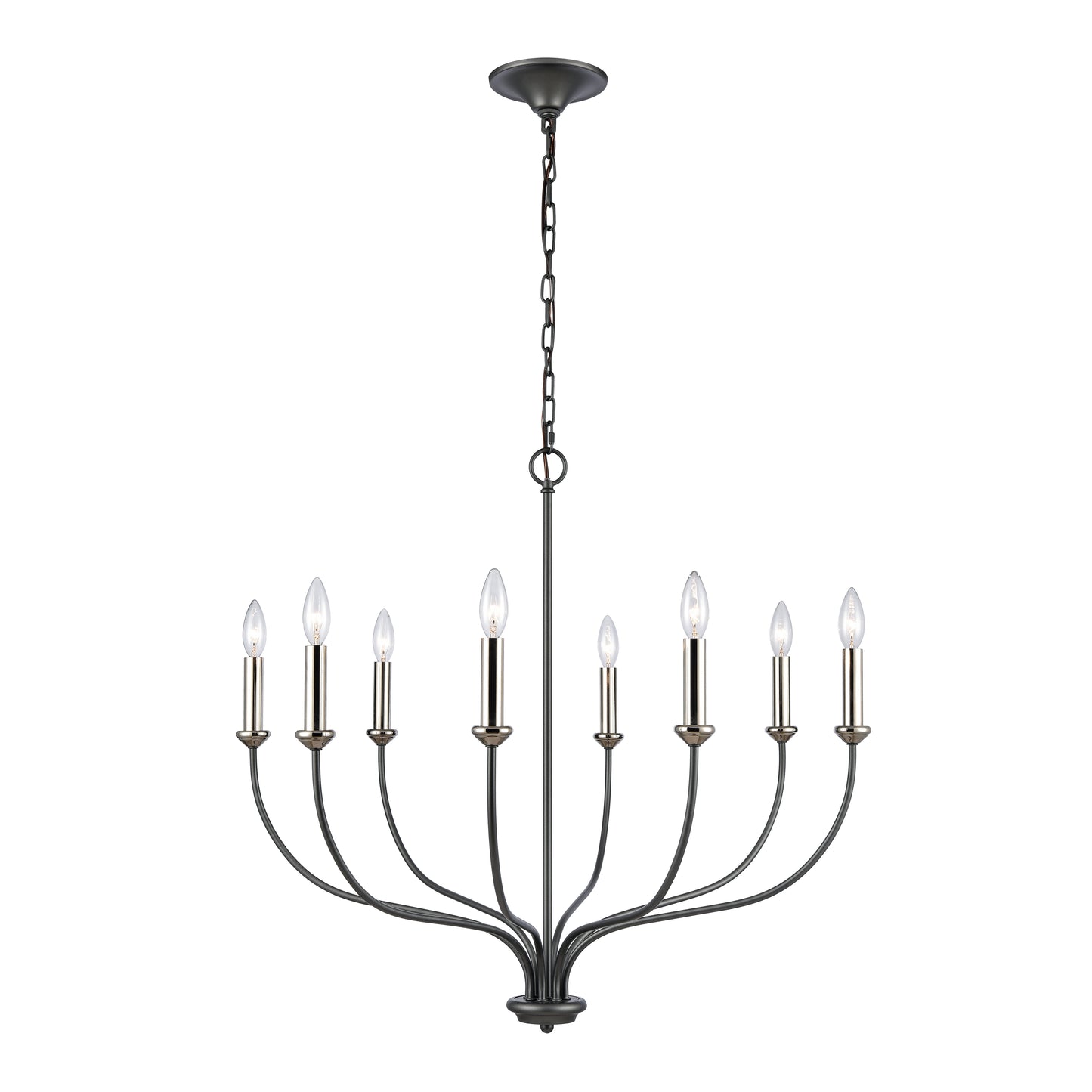 Madeline 32.5'' Wide 8-Light Chandelier - Dark Gray