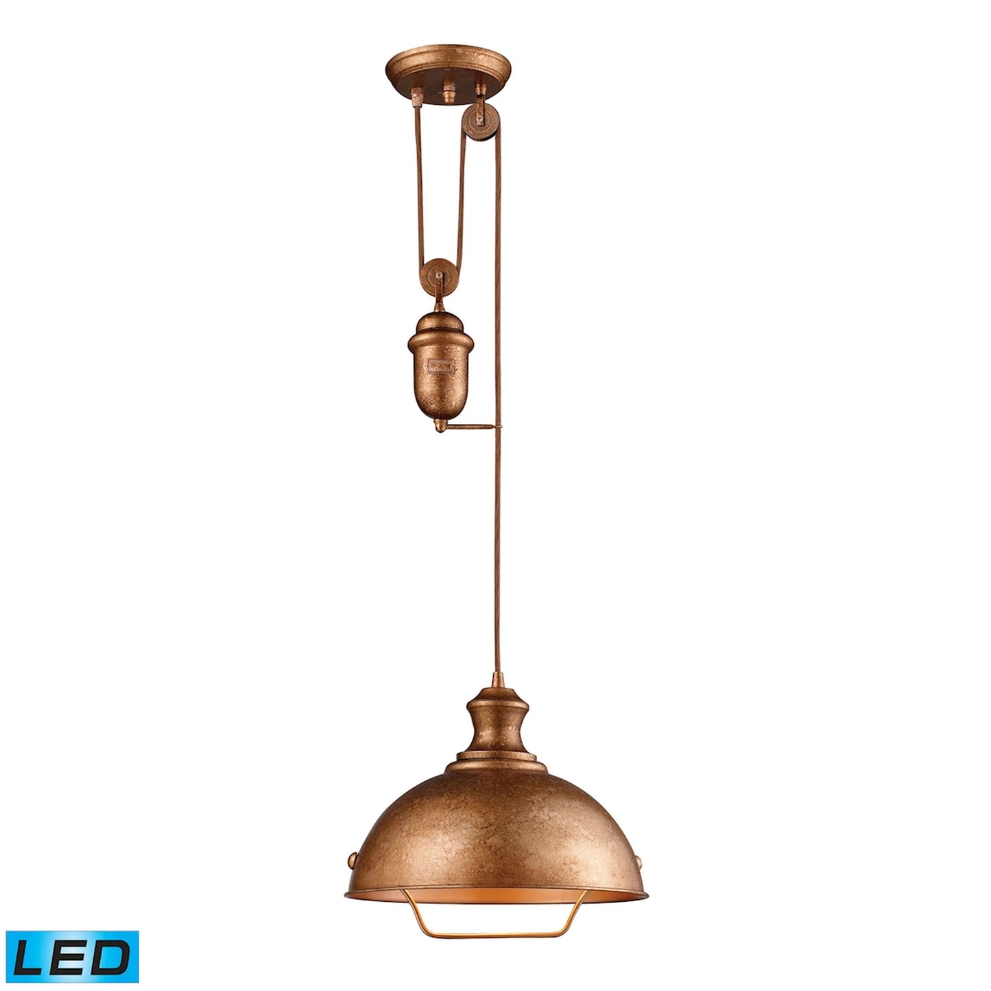 Farmhouse 14'' Wide 1-Light Pendant - Bellwether Copper - Includes LED Bulb