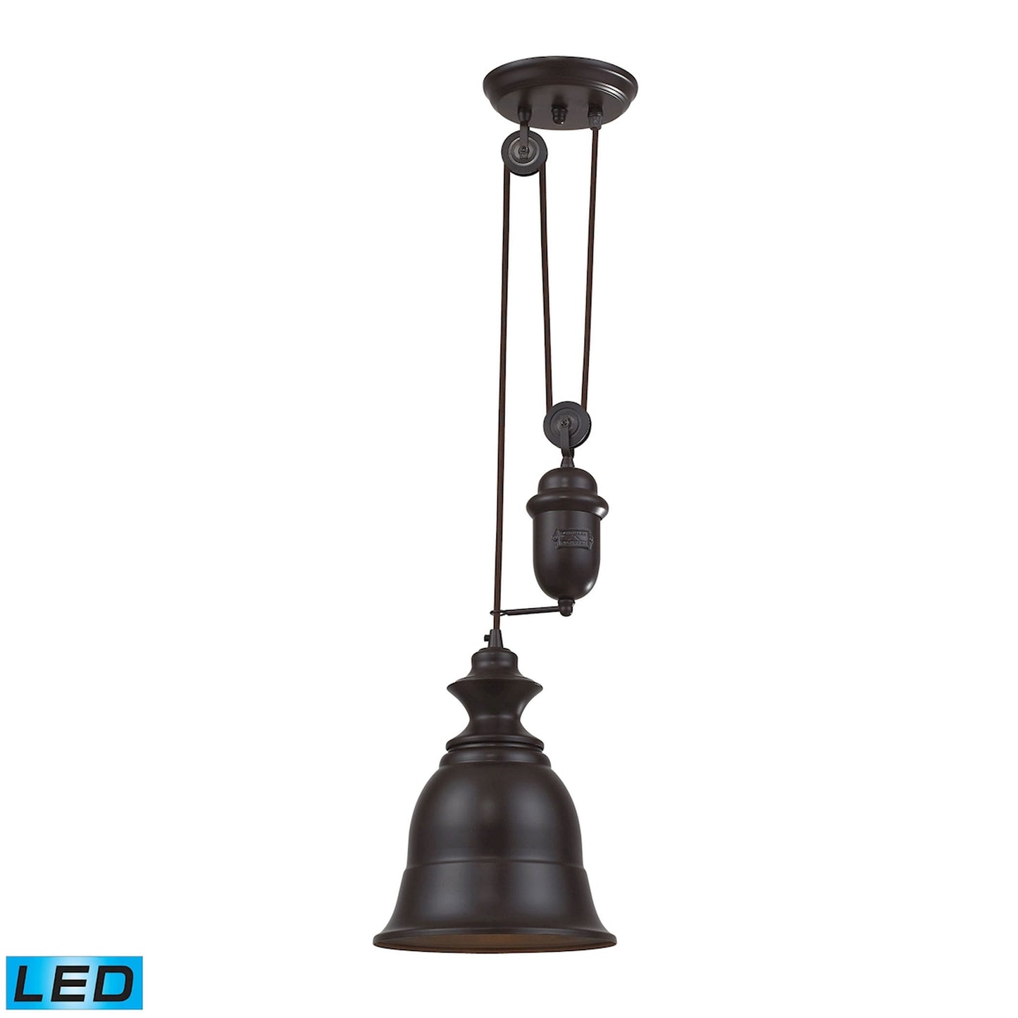 Farmhouse 8'' Wide 1-Light Mini Pendant - Oiled Bronze - Includes LED Bulb