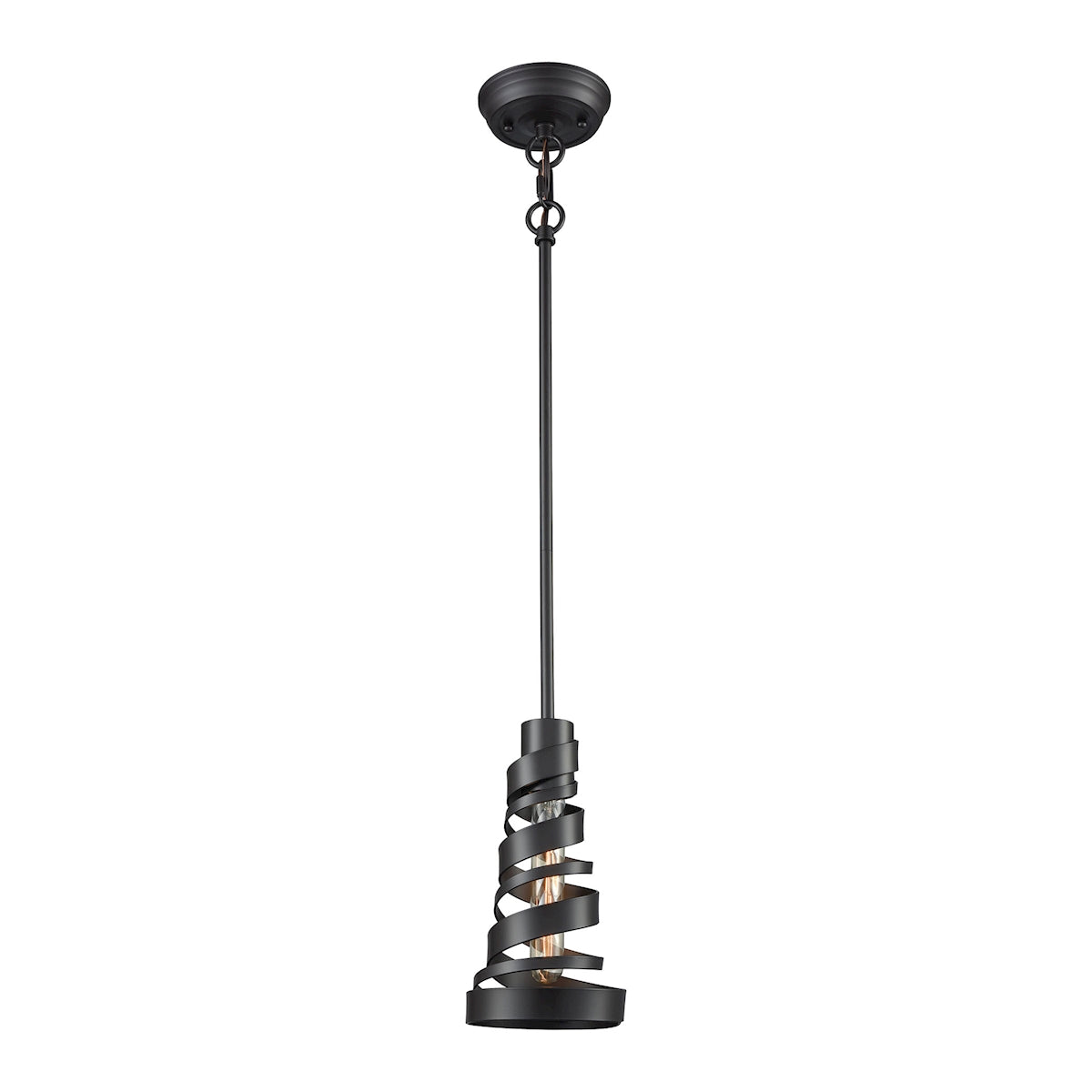 Zabrina 5'' Wide 1-Light Mini Pendant - Oil Rubbed Bronze with Metal Shade
