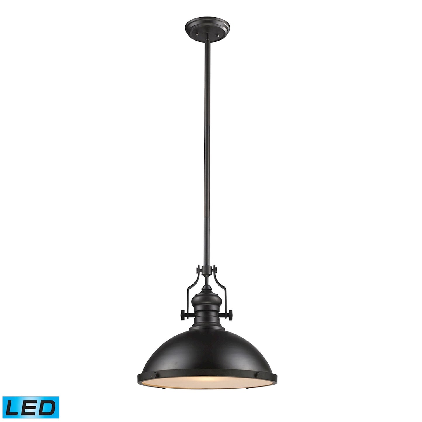 Chadwick 17'' Wide 1-Light Pendant - Oiled Bronze - Includes LED Bulb