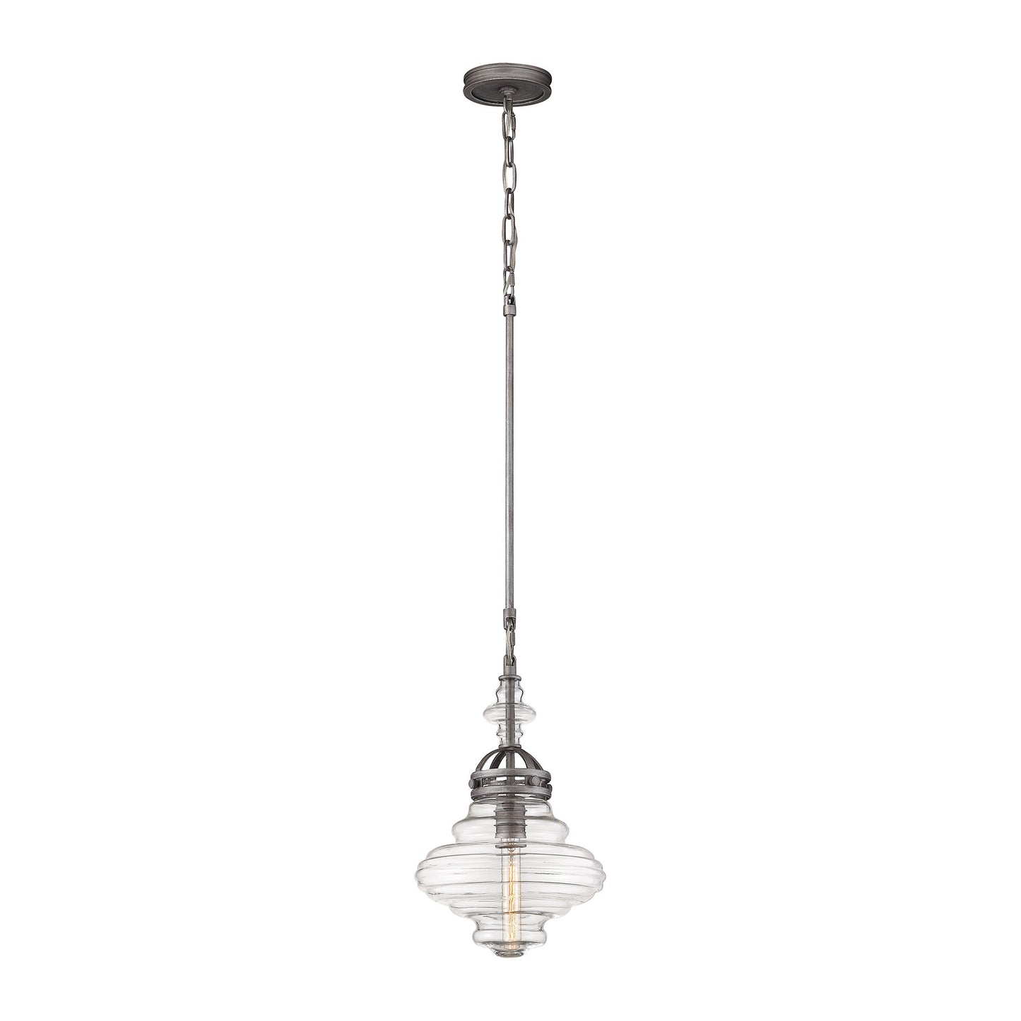 Gramercy 11'' Wide 1-Light Mini Pendant - Weathered Zinc