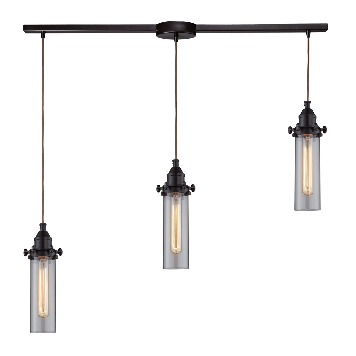 Fulton 36'' Wide 3-Light Slim Linear Pendant - Oil Rubbed Bronze