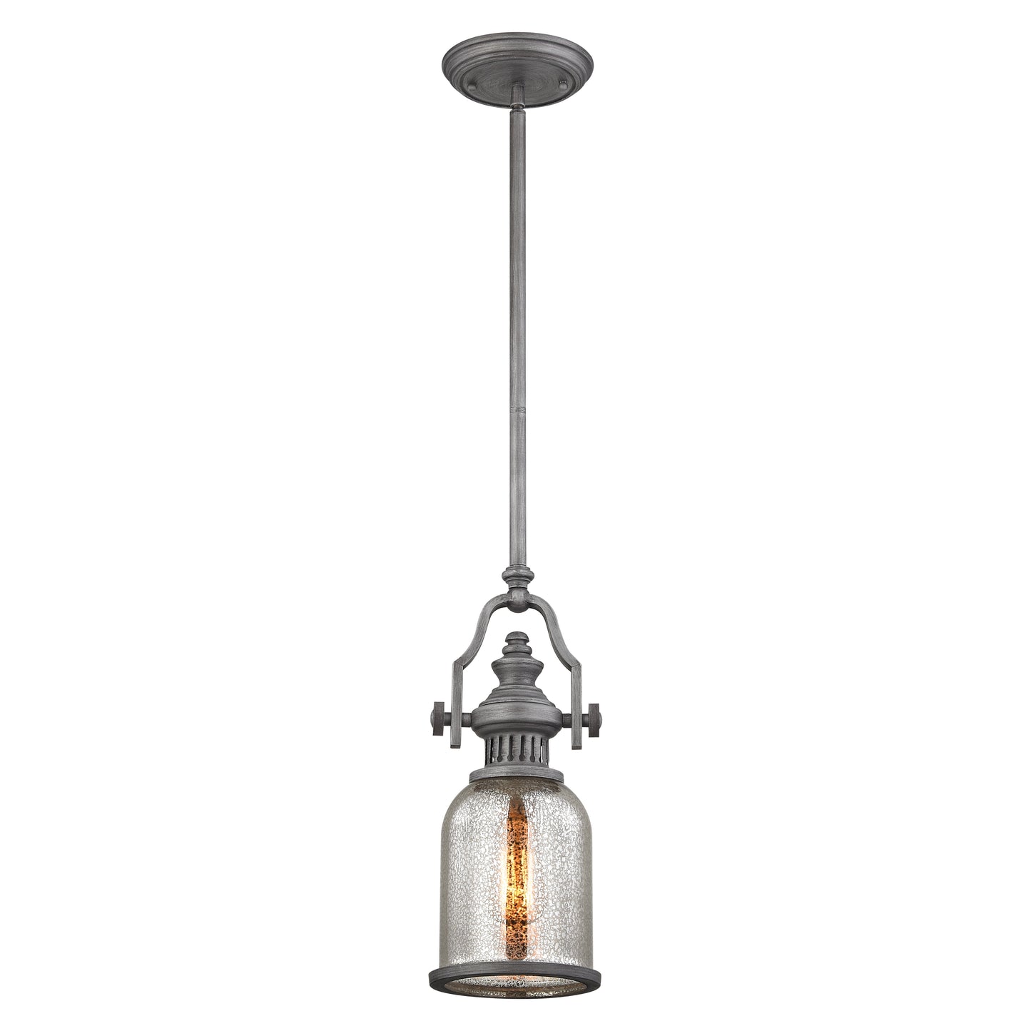 Chadwick 6'' Wide 1-Light Mini Pendant - Weathered Zinc