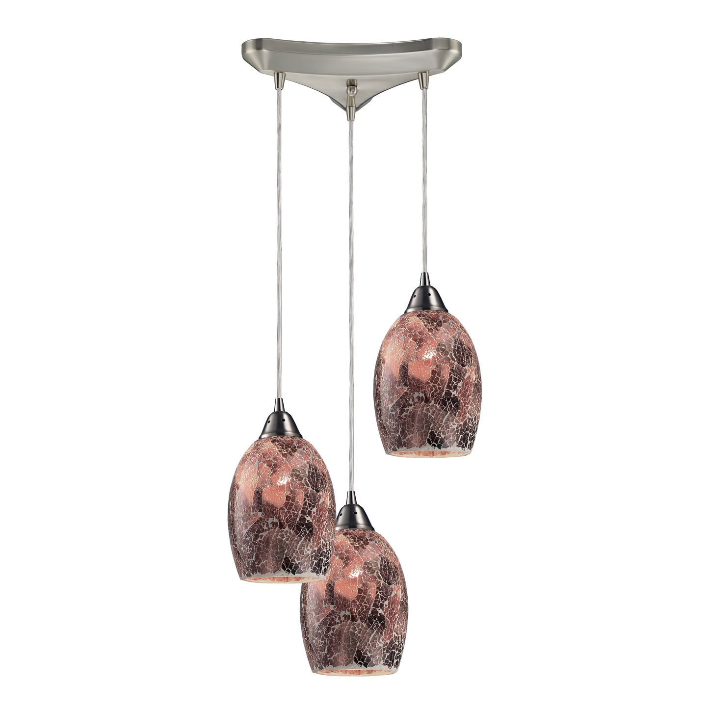 Avalon 10'' Wide 3-Light Pendant - Satin Nickel