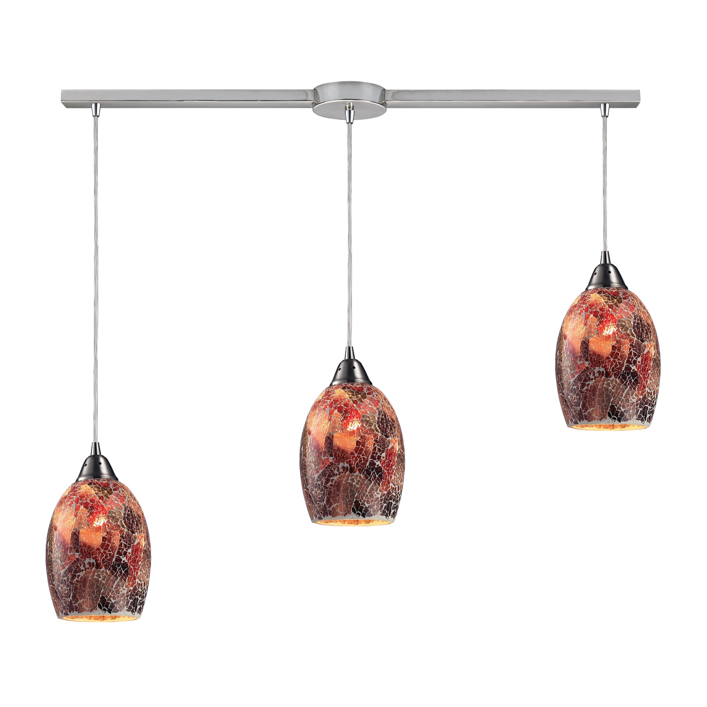 Avalon 36'' Wide 3-Light Pendant - Satin Nickel