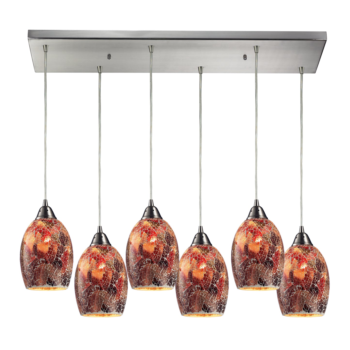 Avalon 30'' Wide 6-Light Pendant - Satin Nickel