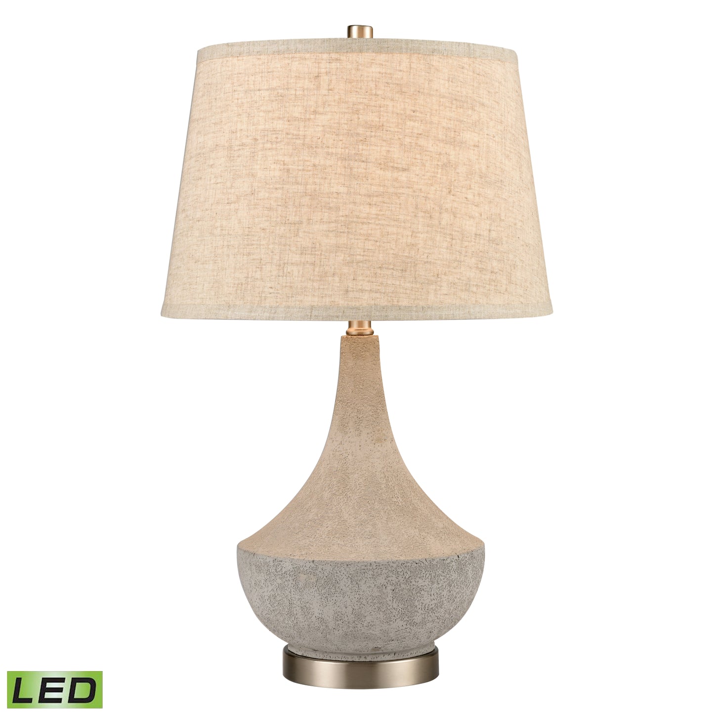 Wendover 25'' High 1-Light Table Lamp - Polished Concrete - Includes LED Bulb