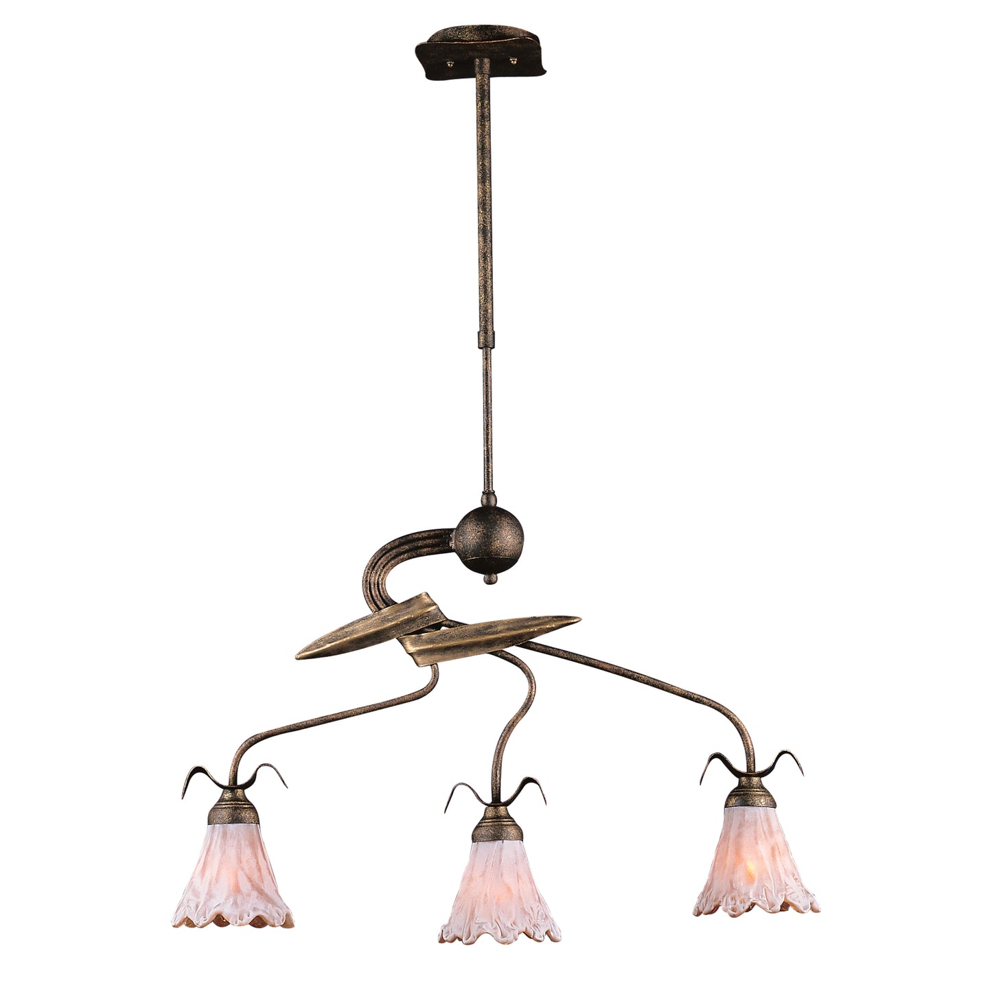 Villa D'Eleganza 6'' Wide 3-Light Linear Chandelier - Olde World