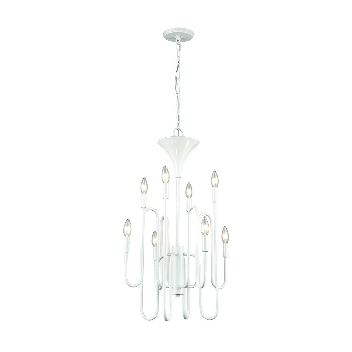 Decatur 19'' Wide 8-Light Chandelier - Matte White