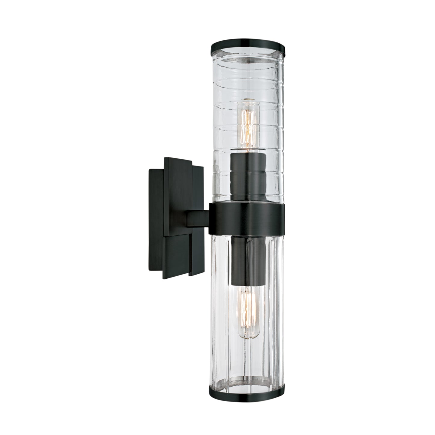 Stripe 15.25'' High 2-Light Sconce - Matte Black