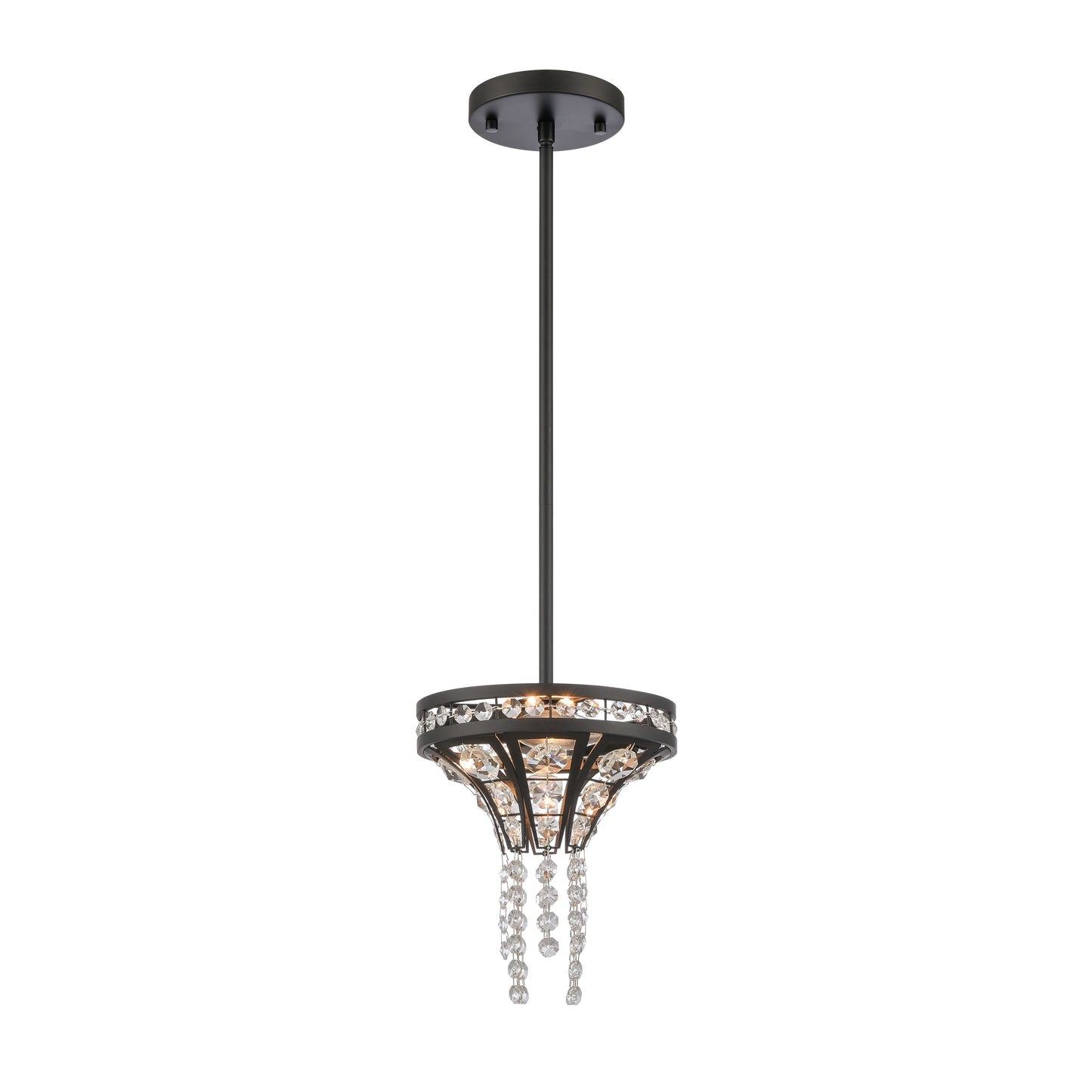 Fantania 8'' Wide 2-Light Mini Pendant - Matte Black