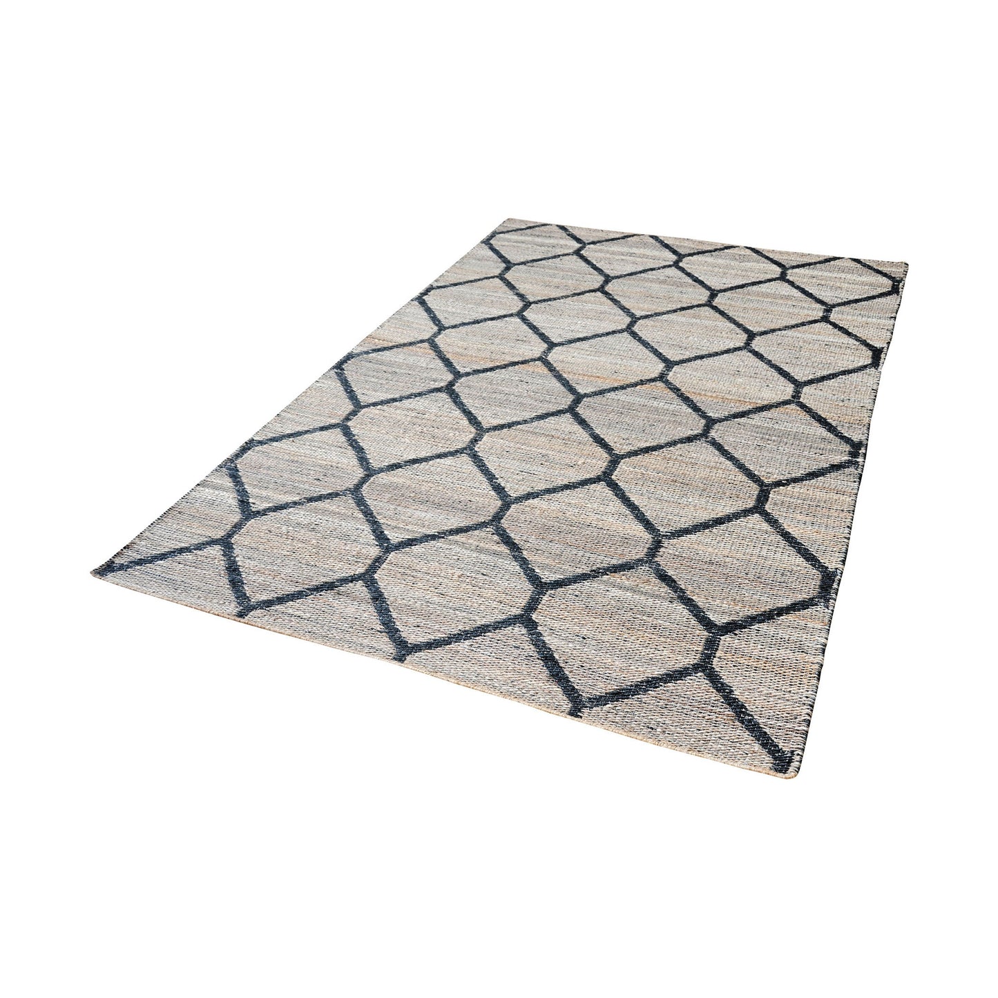 Econ Jacquard Weave Jute Rug 31x96 - Natural and Black