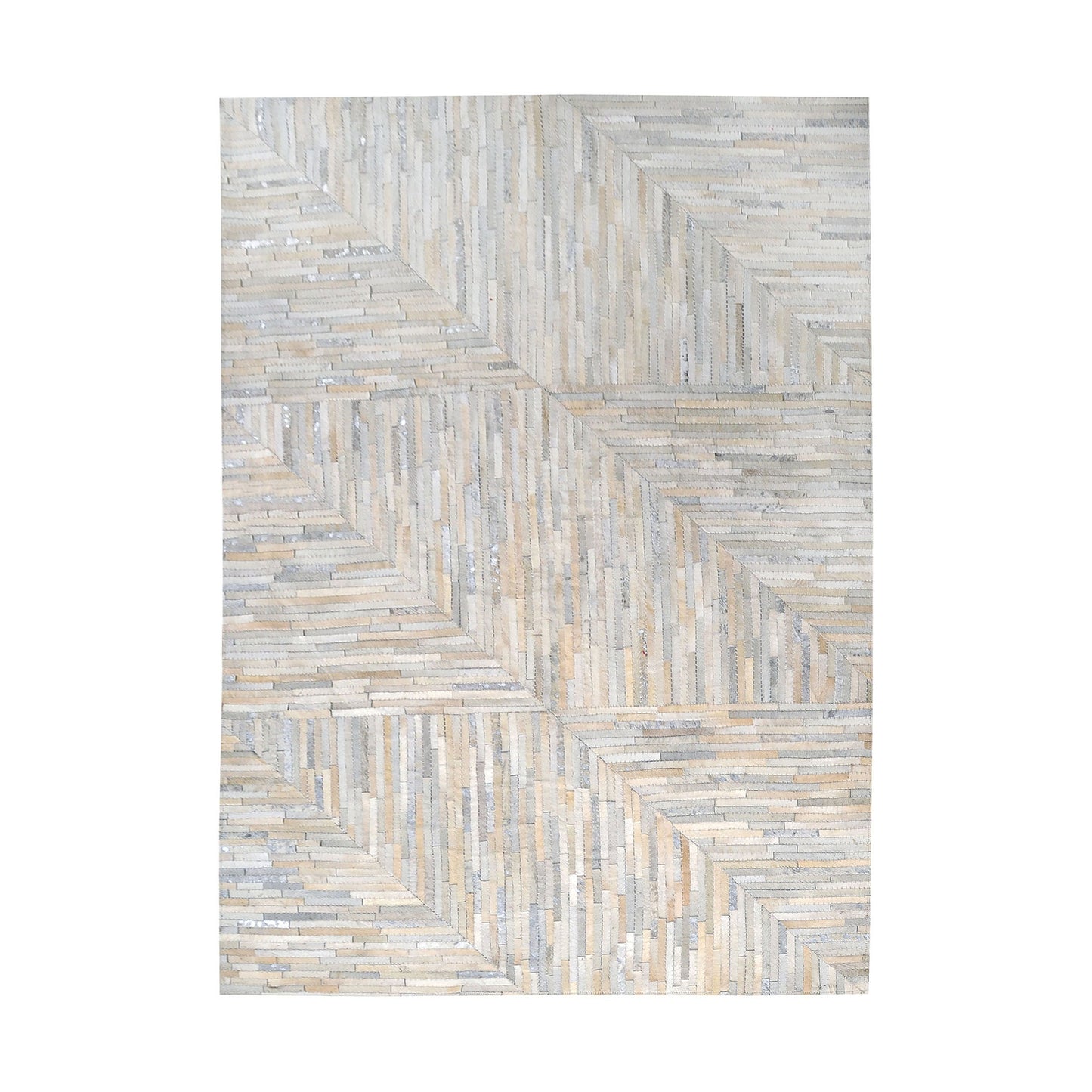 Karim Hand-Stitched Leather Patchwork Rug