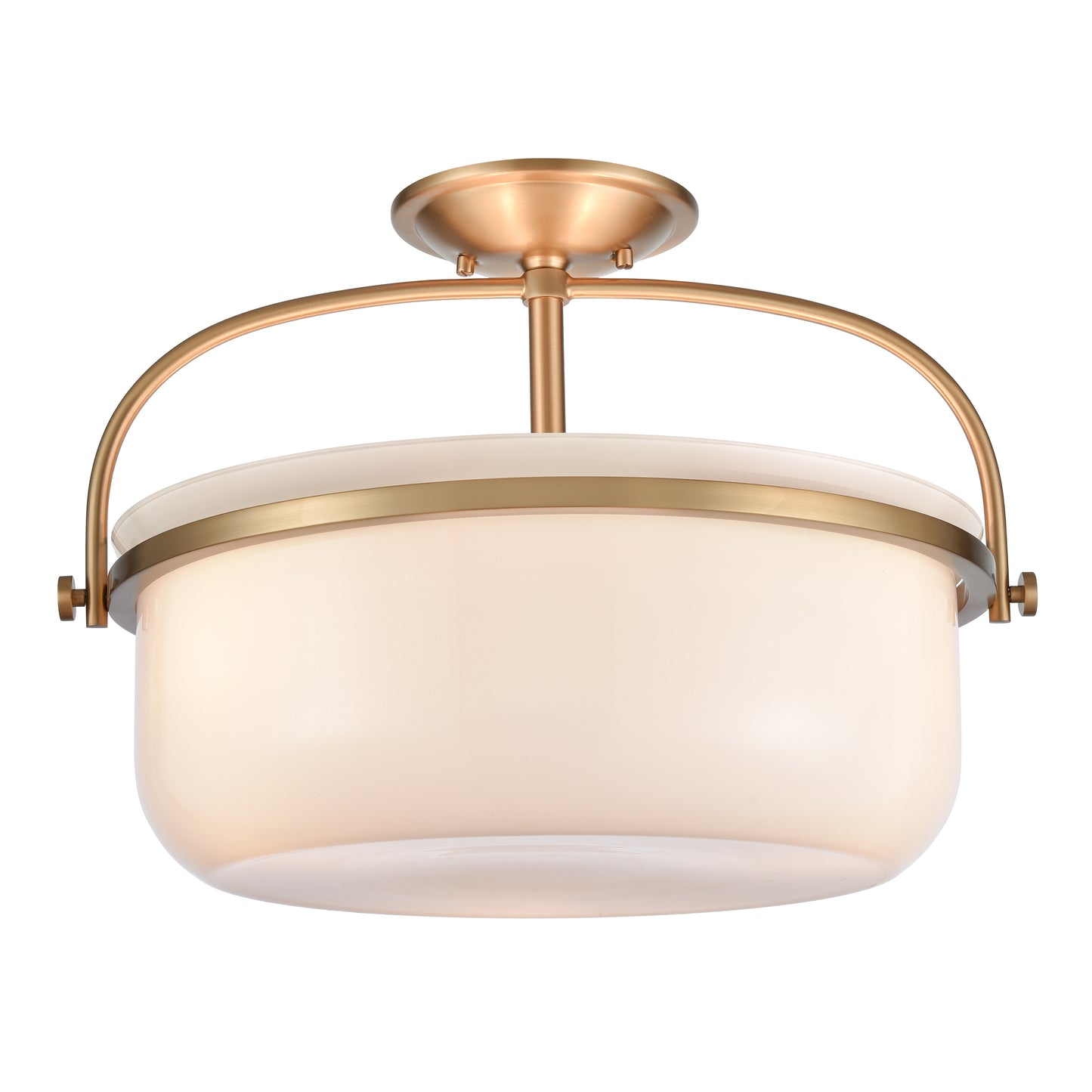 Wentworth 17'' Wide 3-Light Semi Flush Mount - Brushed Gold
