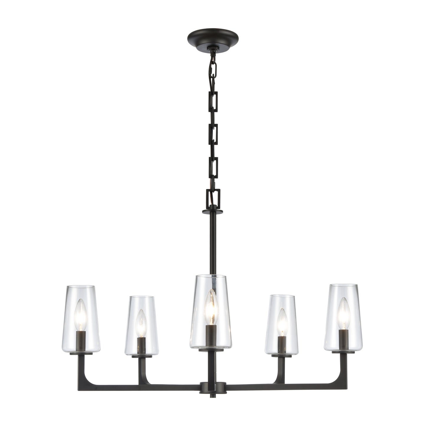 Fitzroy 28'' Wide 5-Light Chandelier - Matte Black