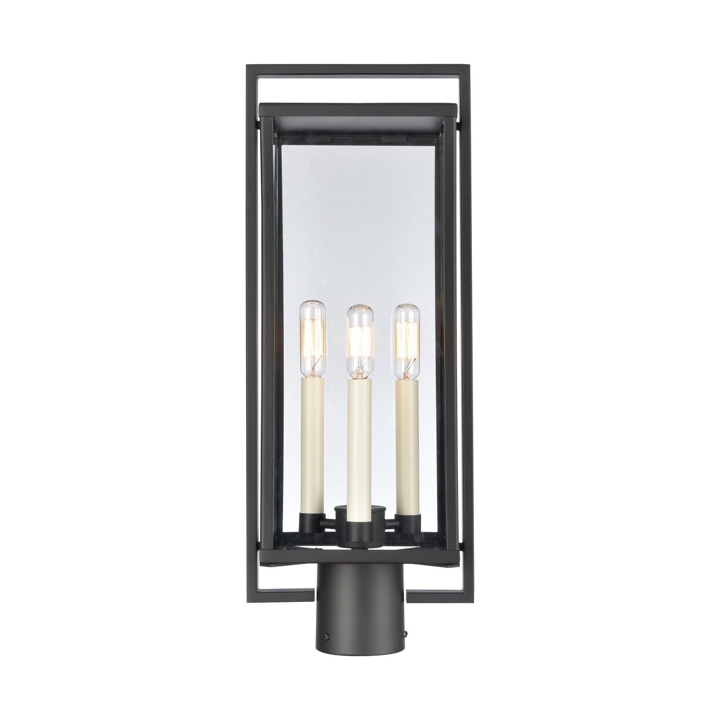 Gladwyn 21.5'' High 3-Light Outdoor Post Light - Matte Black