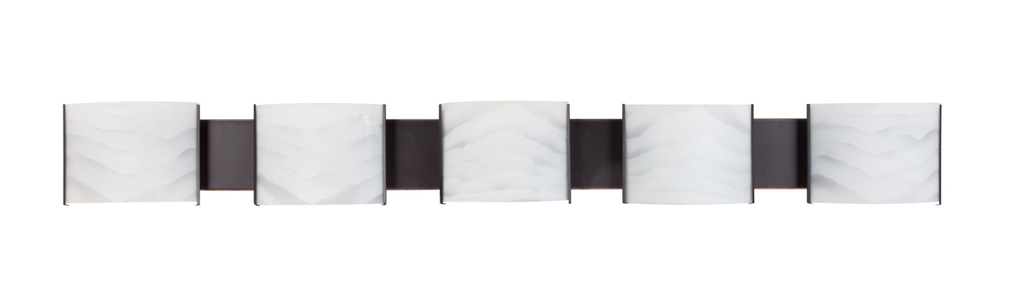 Pannelli 52'' Wide 5-Light Vanity Light - Oiled Bronze