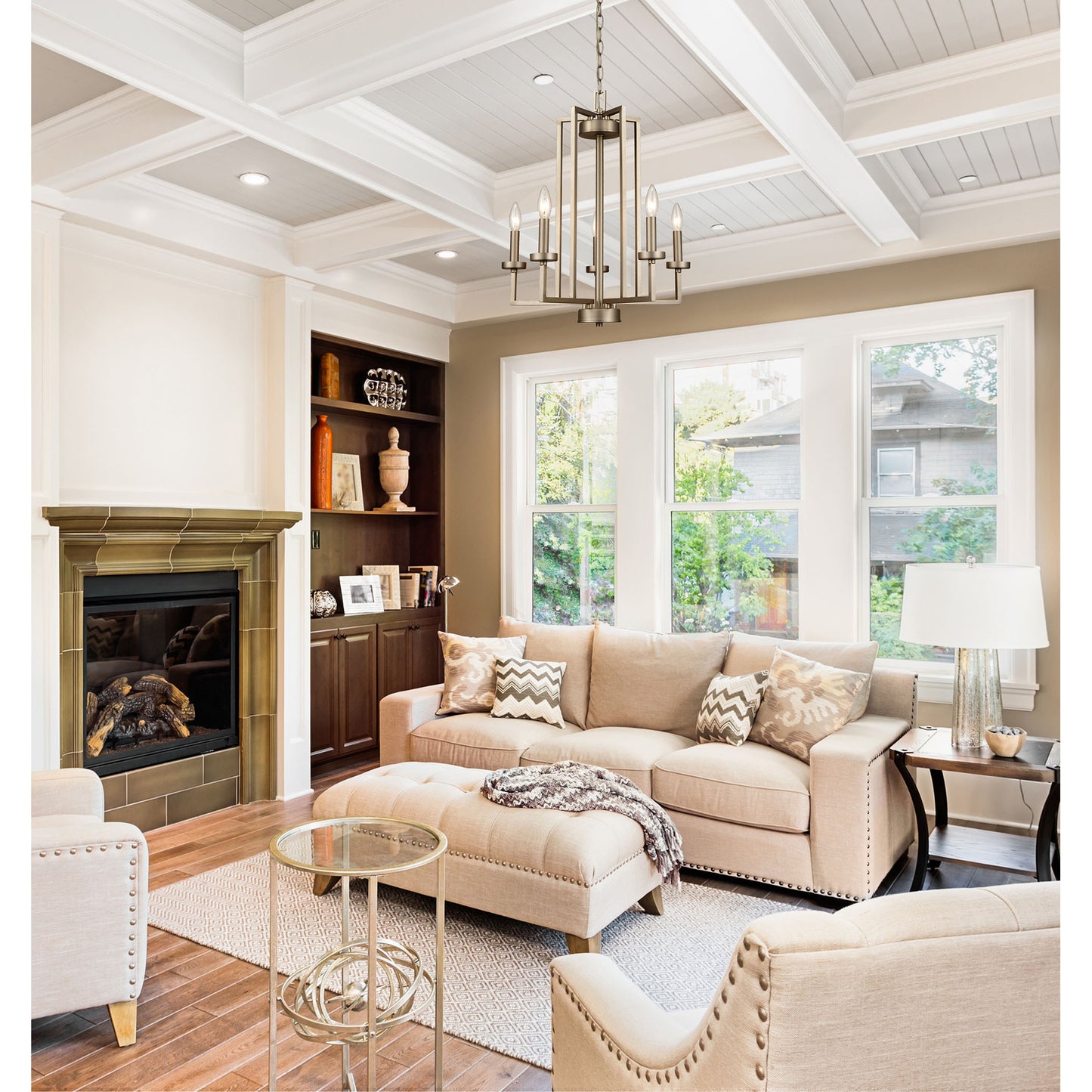 West End 20'' Wide 5-Light Chandelier - Brushed Nickel