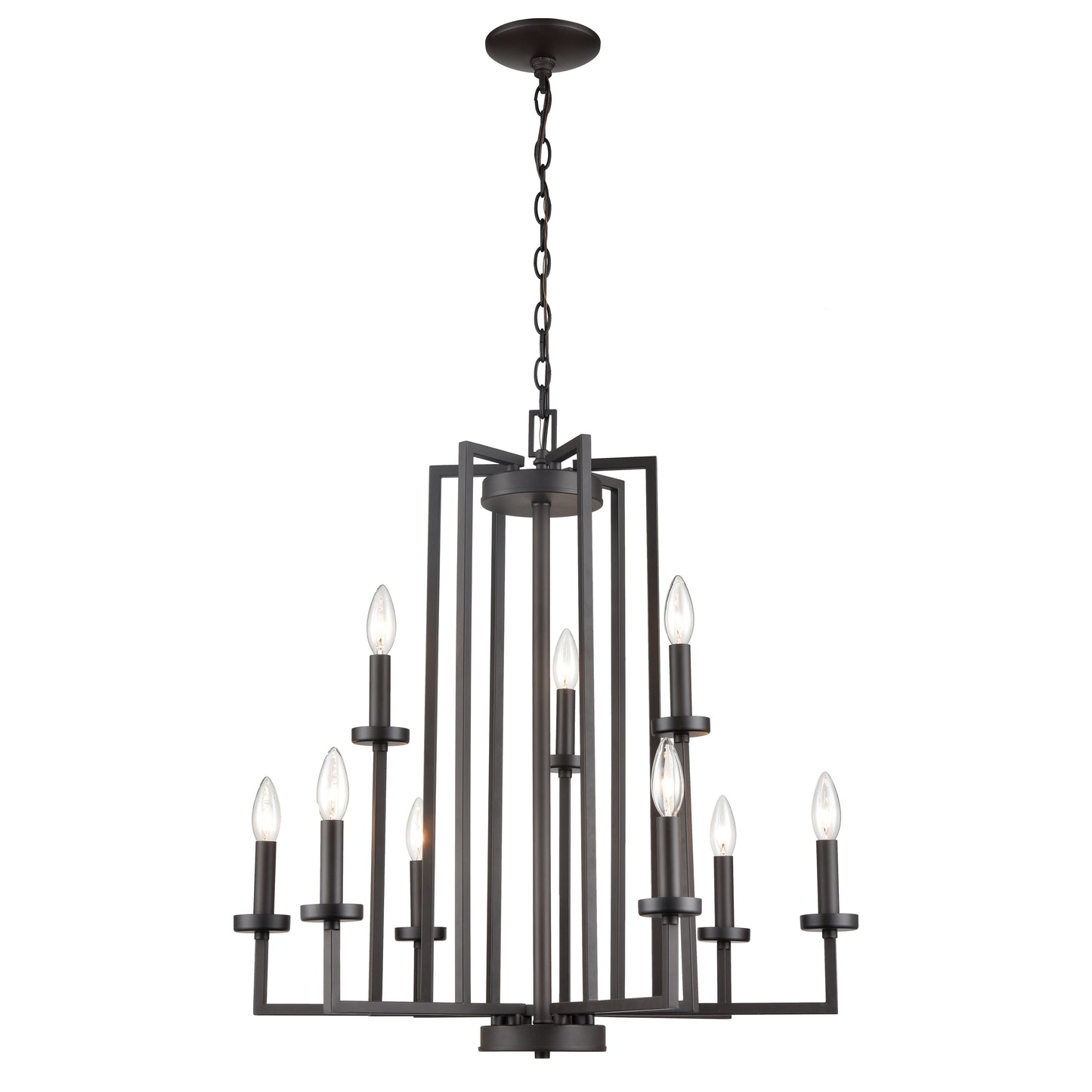 West End 26.75'' Wide 9-Light Chandelier - Oil Rubbed Bronze