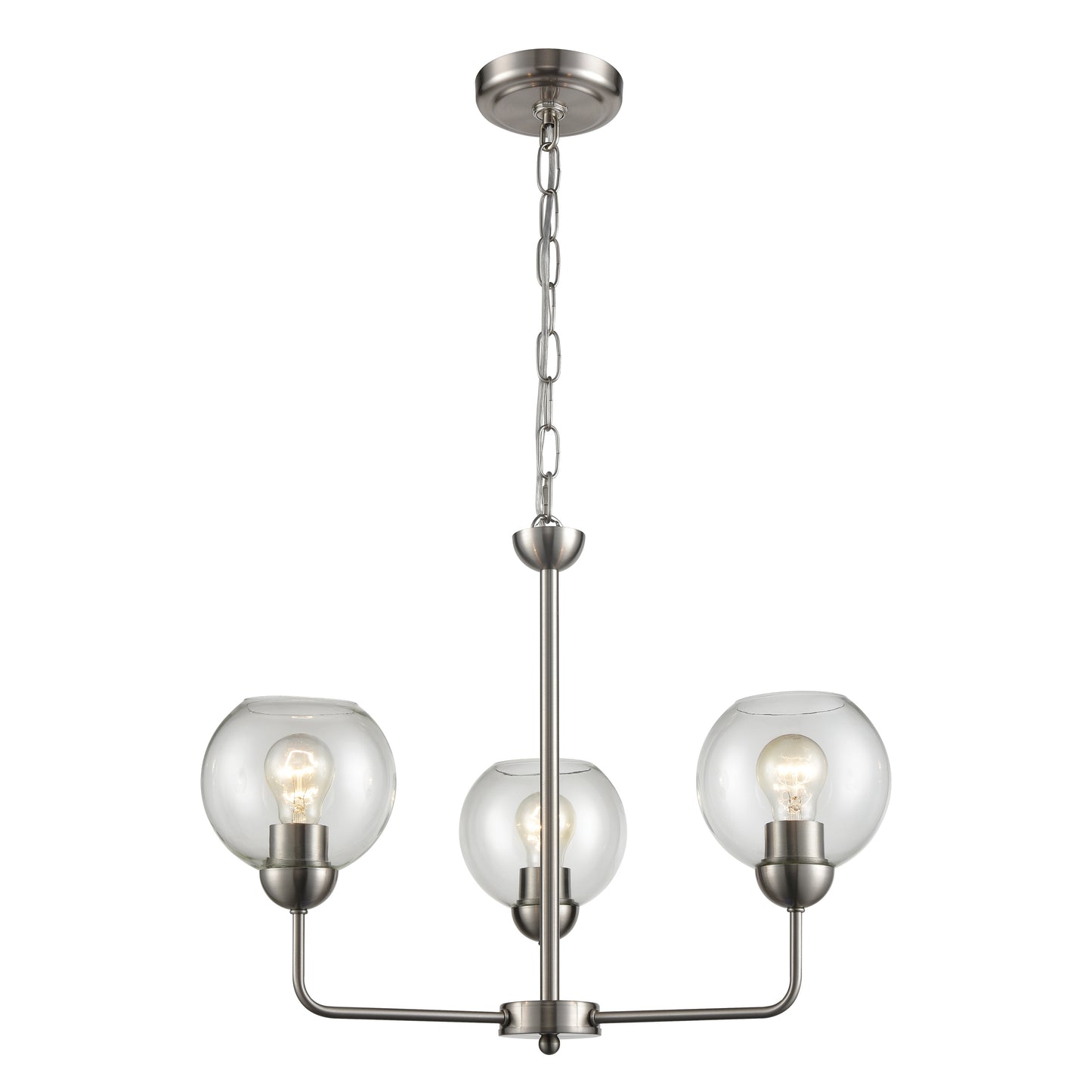 Astoria 23'' Wide 3-Light Chandelier - Brushed Nickel