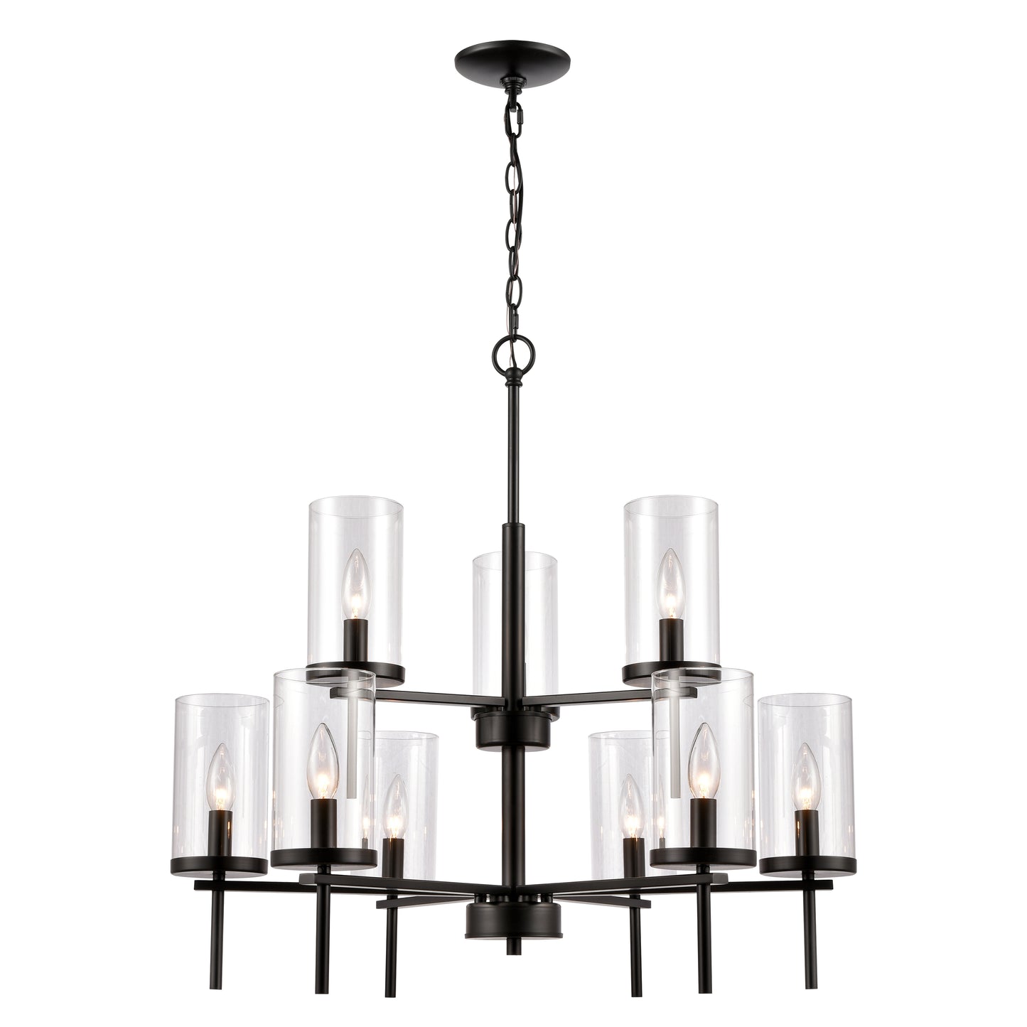 Oakland 28.5'' Wide 9-Light Chandelier - Black