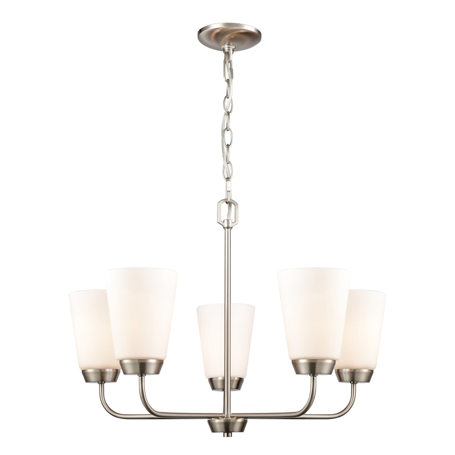 Winslow 25'' Wide 5-Light Chandelier - Brushed Nickel