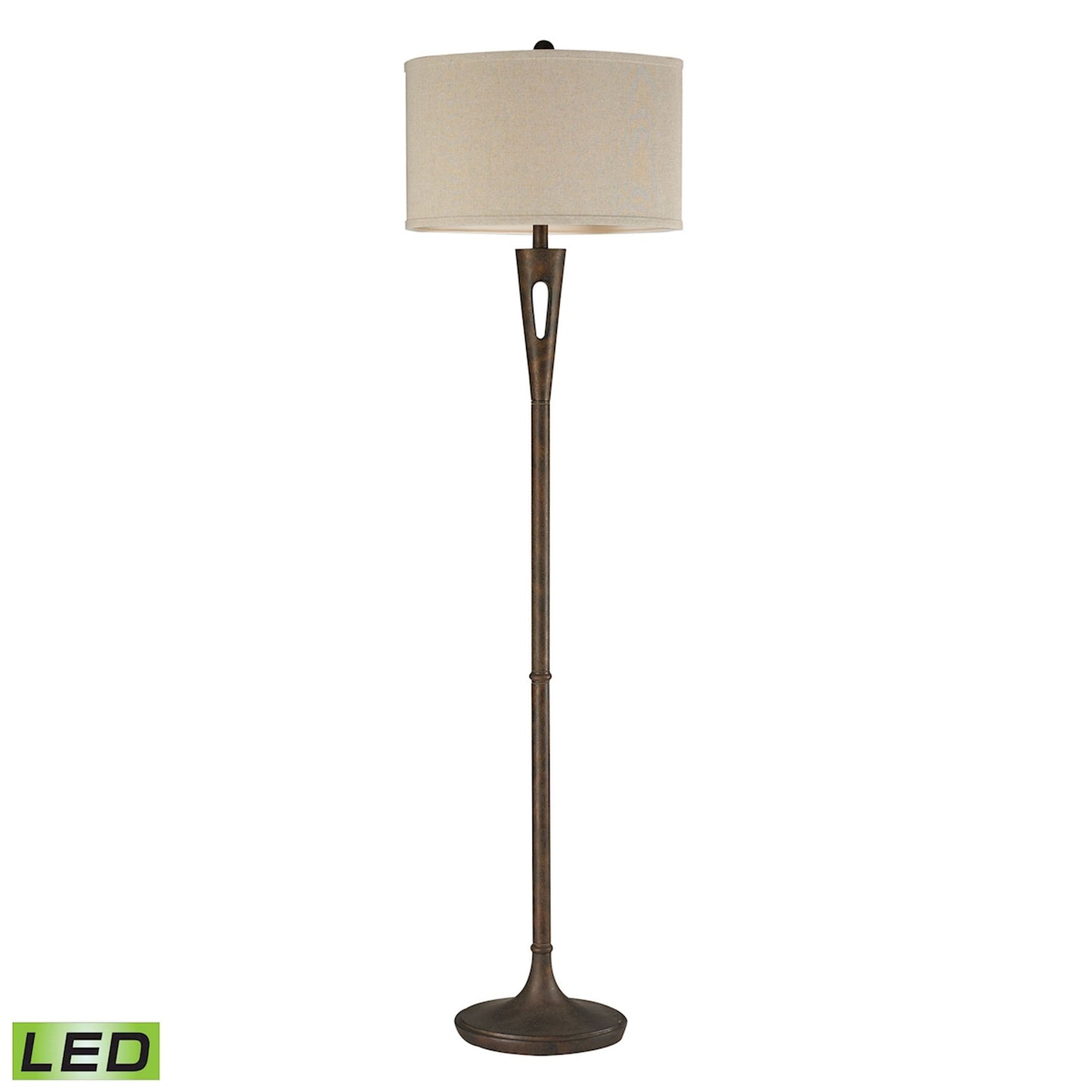Martcliff 65'' High 1-Light Floor Lamp - Burnished Bronze - Includes LED Bulb