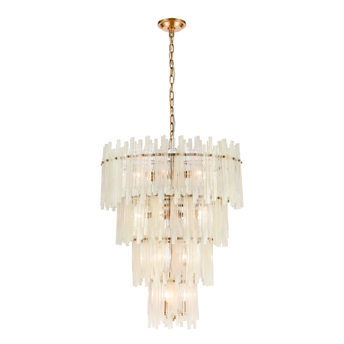 Brinicle 26'' Wide 18-Light Chandelier - Aged Brass