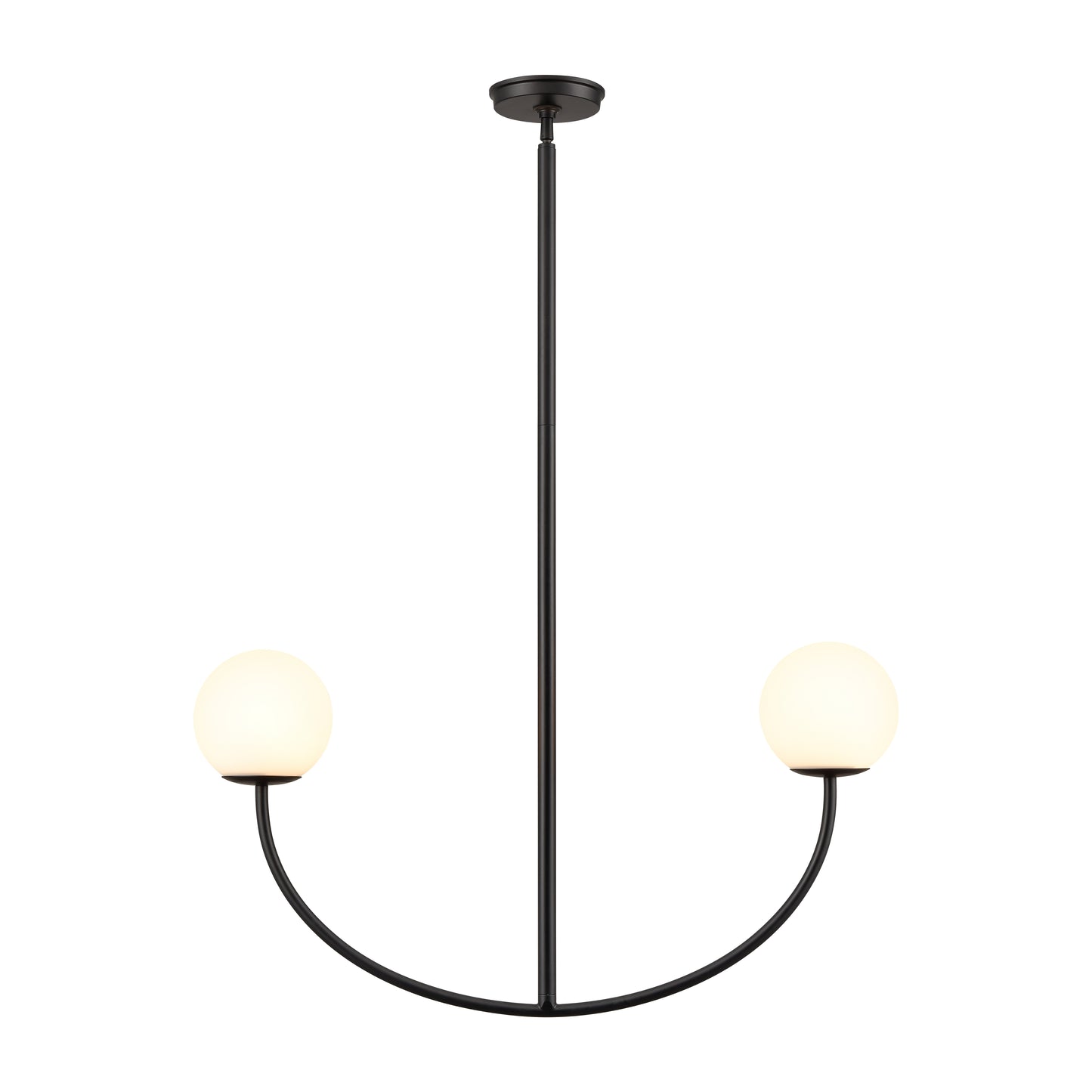 Doby 30'' Wide 2-Light Pendant - Matte Black