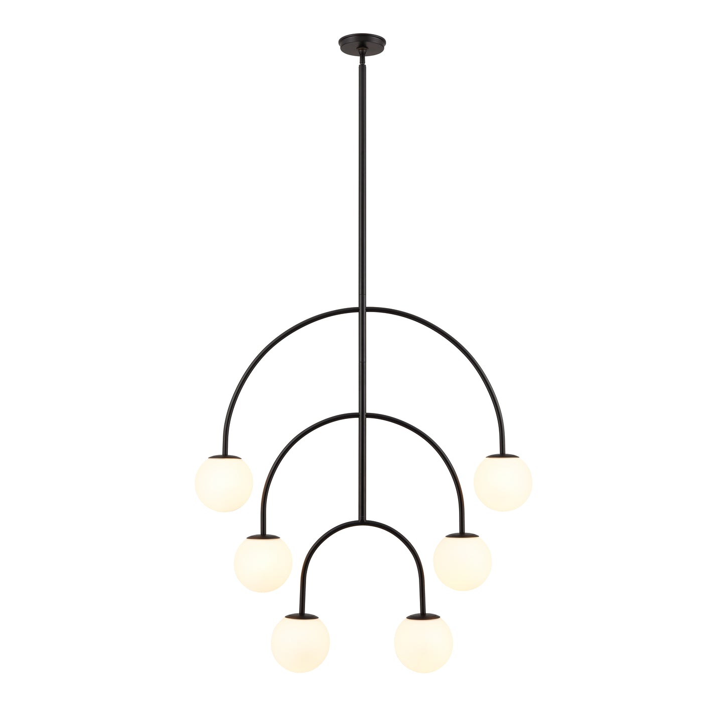 Doby 34'' Wide 6-Light Pendant - Matte Black
