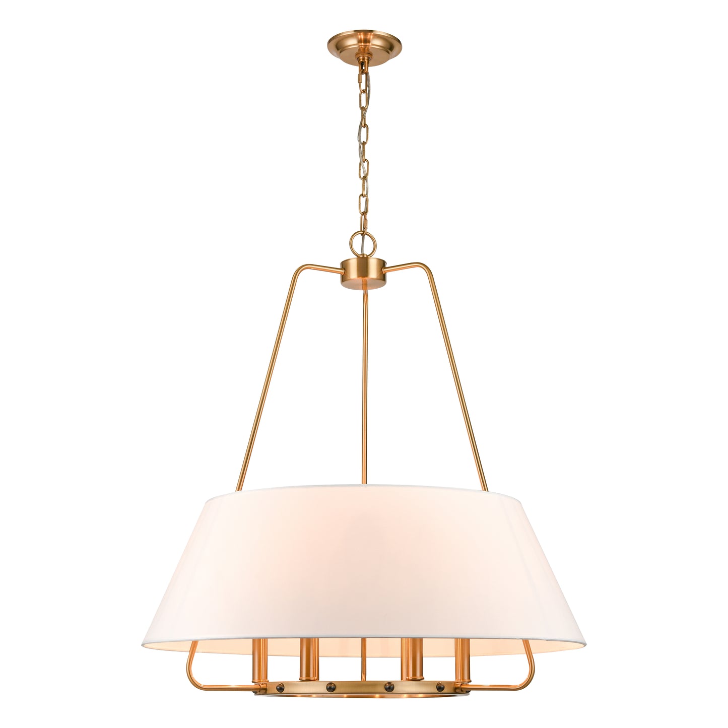 Tetbury 28'' Wide 6-Light Chandelier - Aged Brass