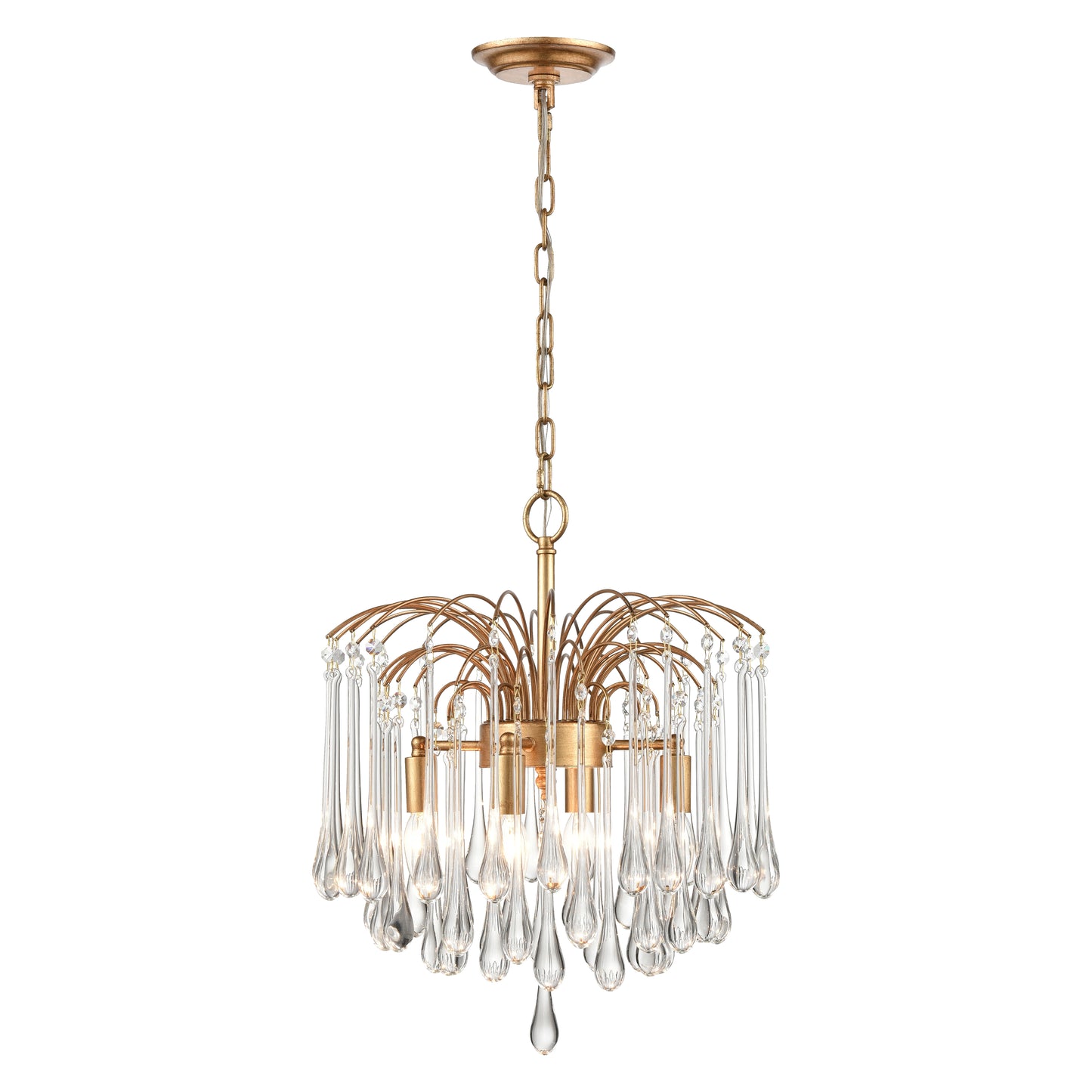 Viola Park 17'' Wide 4-Light Chandelier - Gold Leaf
