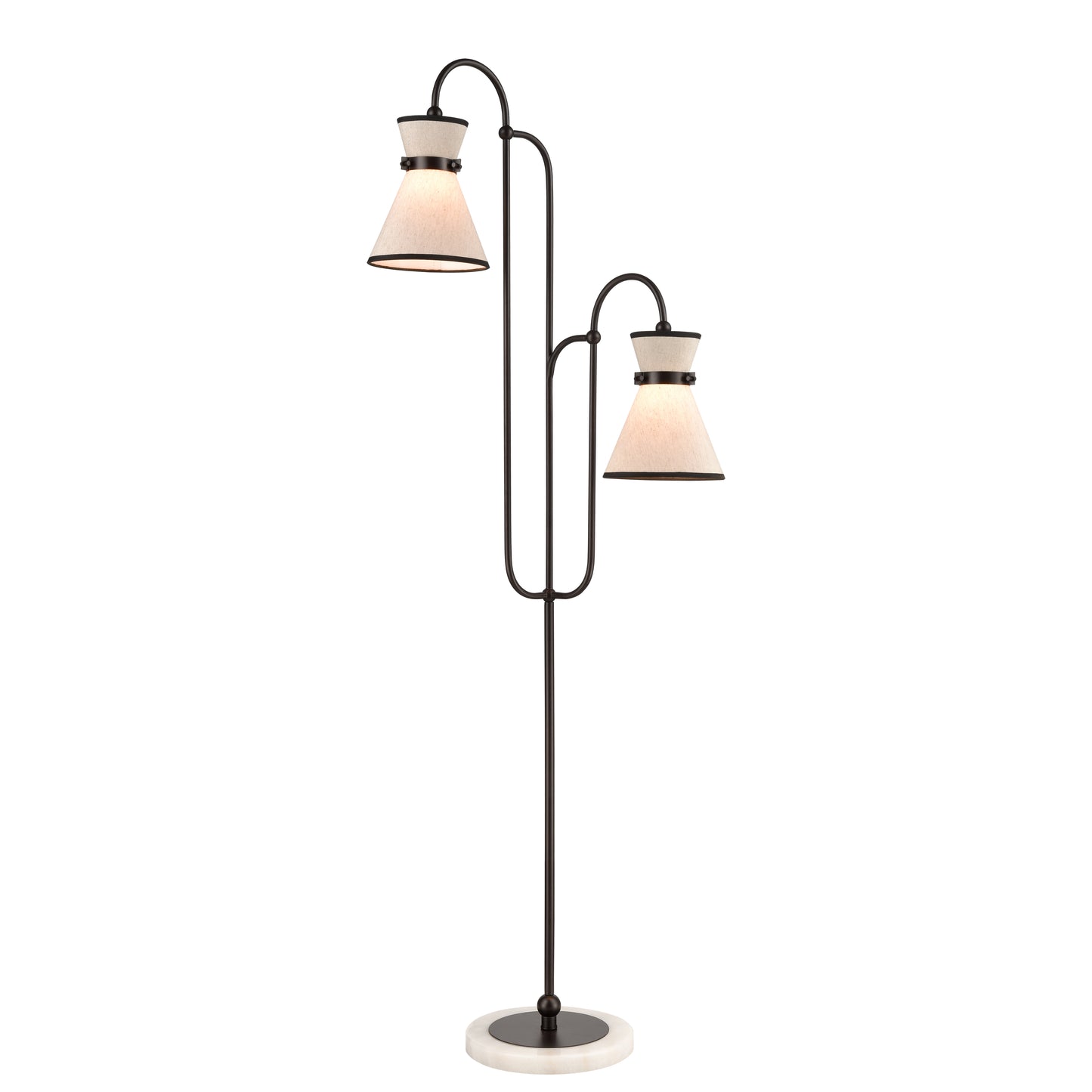 Emsworth 63'' High 2-Light Floor Lamp - Matte Black