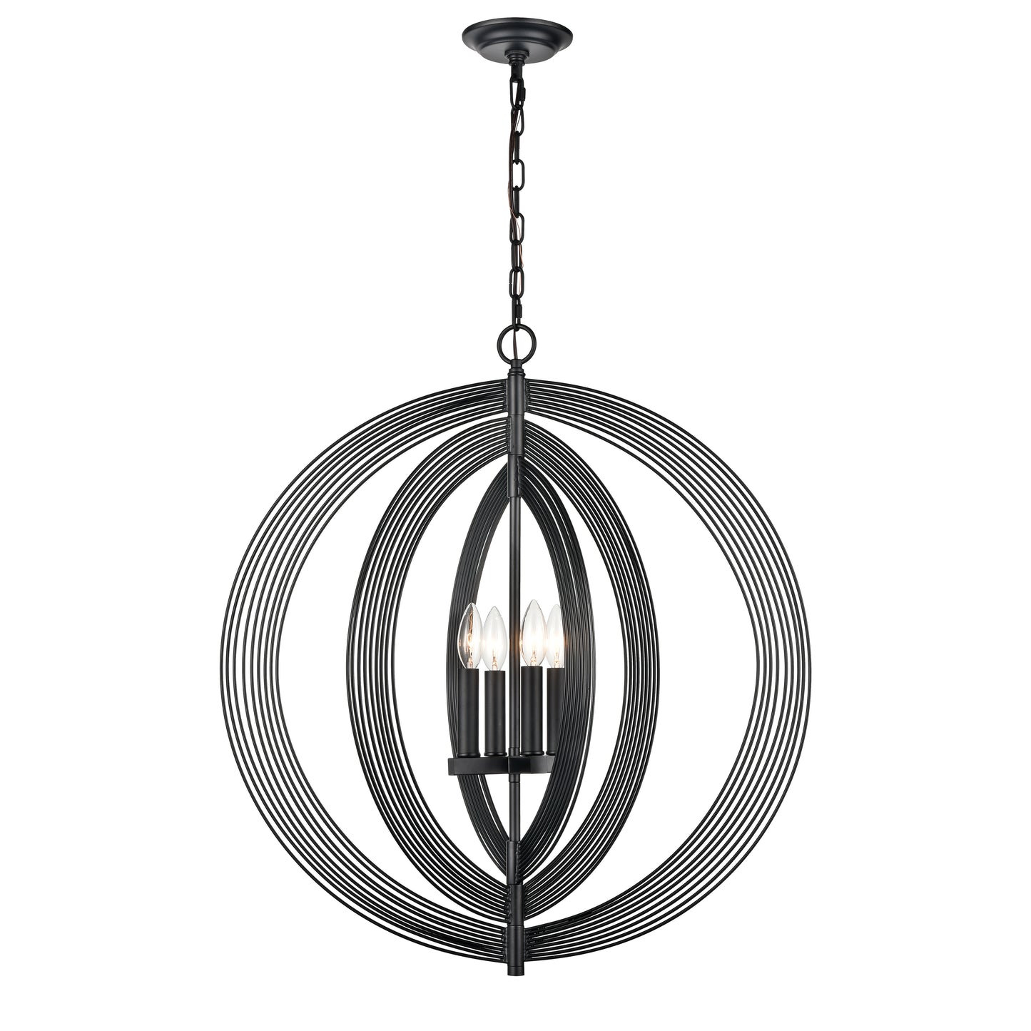 Orme 27'' Wide 4-Light Chandelier - Black