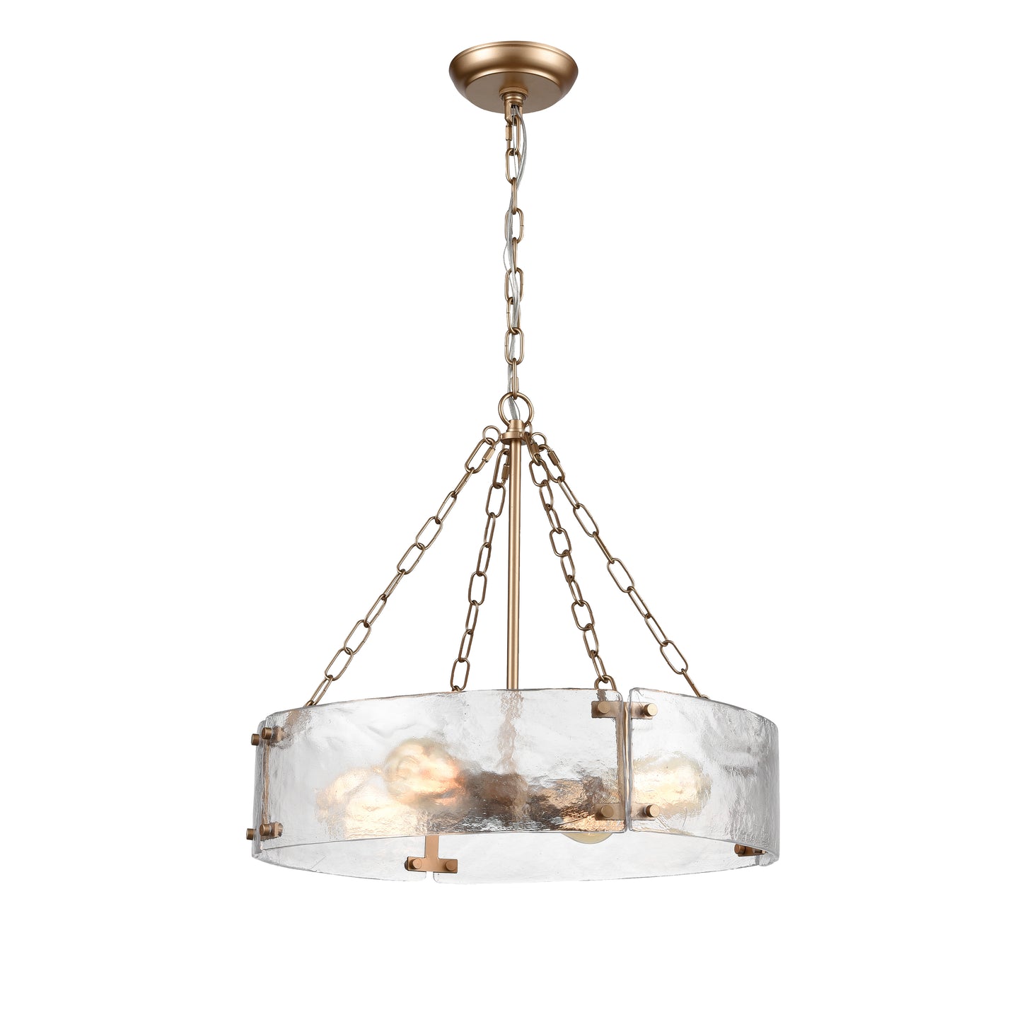 Cristata 20'' Wide 4-Light Chandelier - Aged Brass