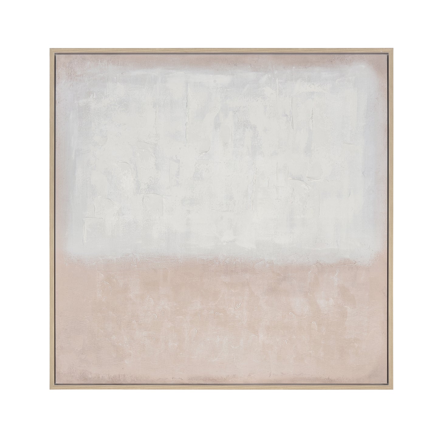 White Colorfield Abstract Framed Wall Art