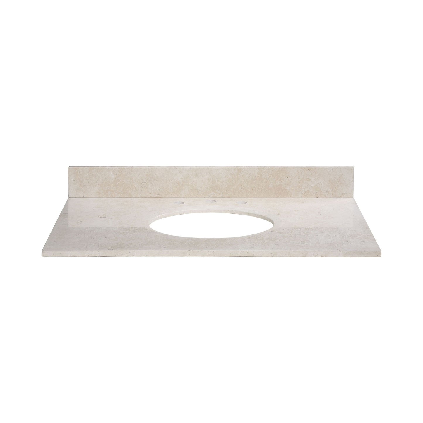 Stone Top - 37-inch for Oval Undermount Sink - Galala Beige Marble