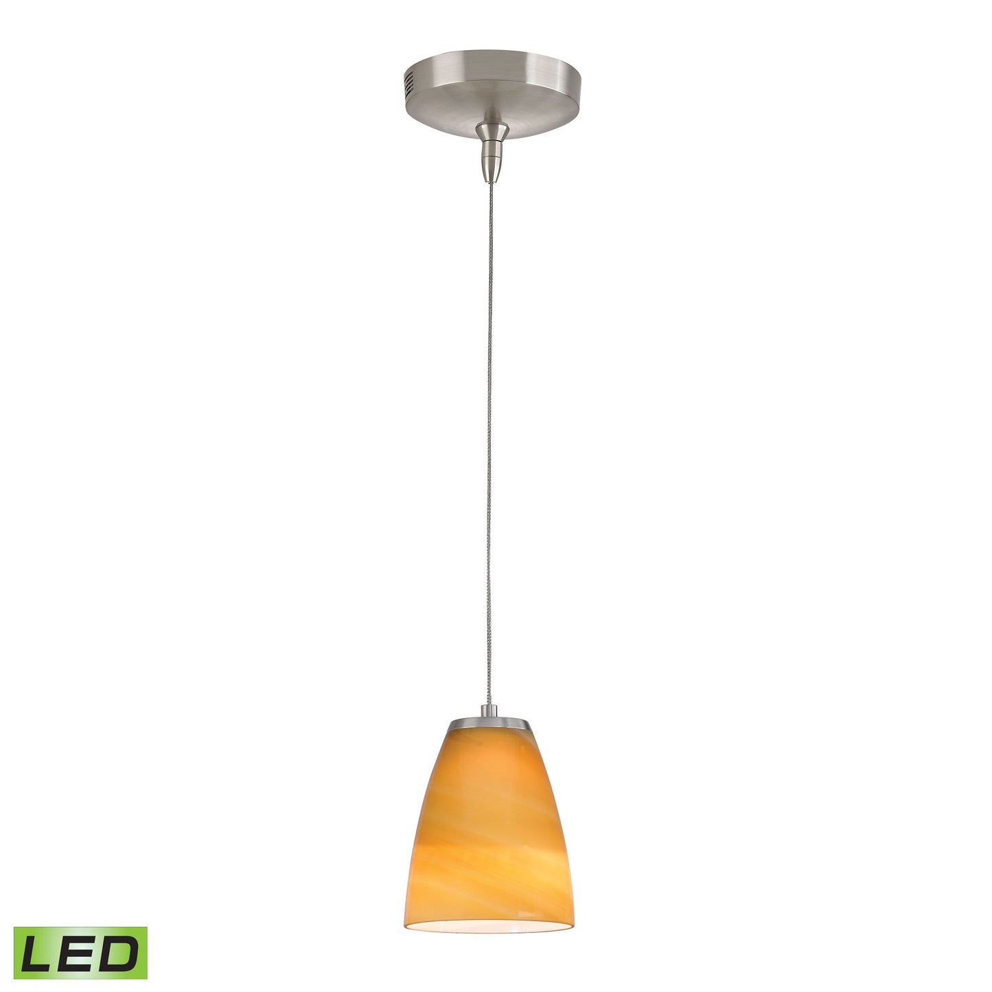 Low Voltage 5'' Wide 1-Light Mini Pendant - Brushed Nickel - Includes LED Bulb